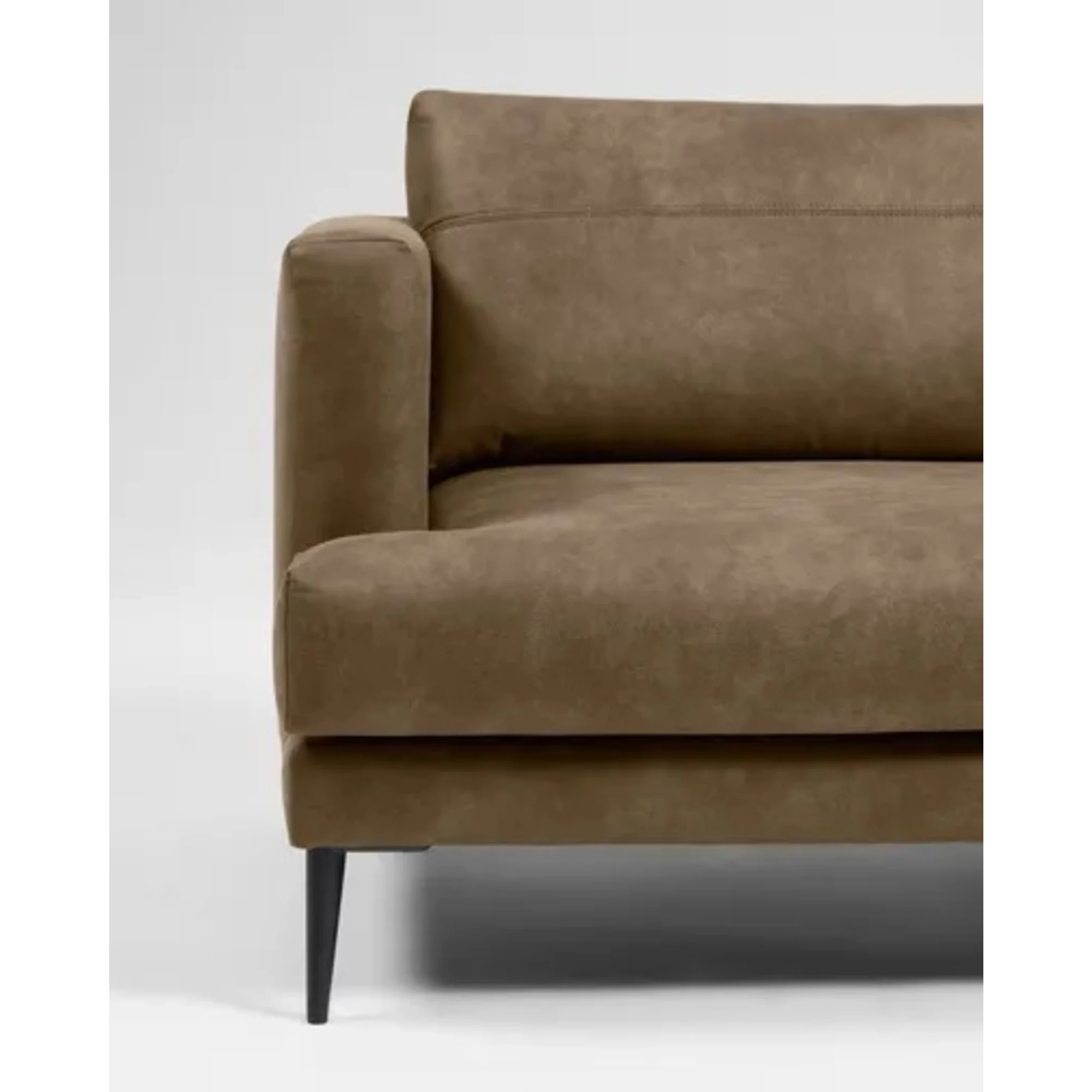 Kave Home Vinny 2 Seater Vegan Leather Sofa, Brown