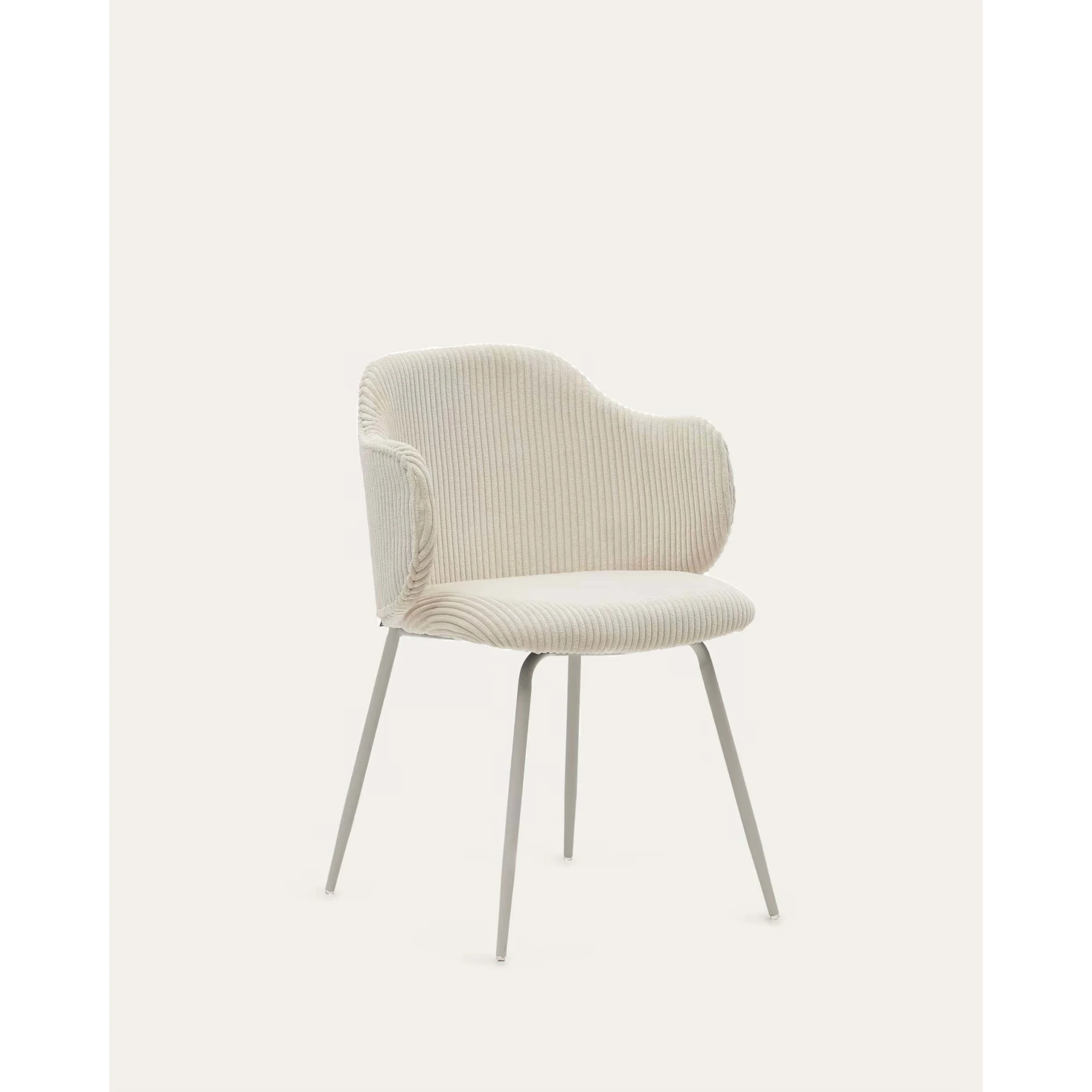 Kave Home Yunia Corduroy Dining Chair, Beige
