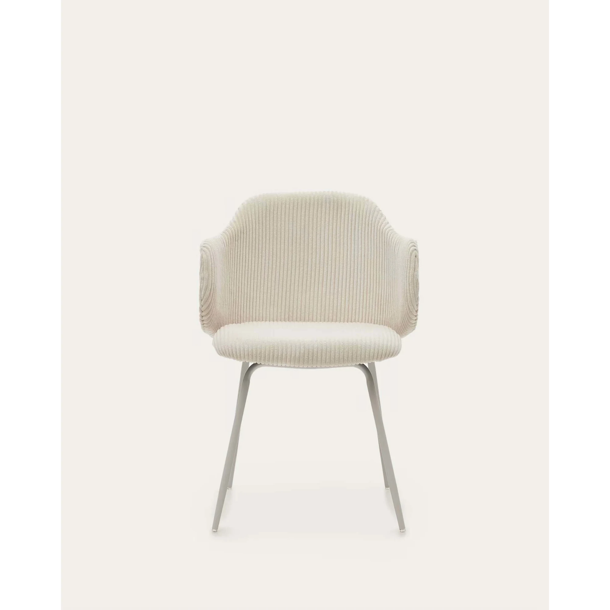 Kave Home Yunia Corduroy Dining Chair, Beige