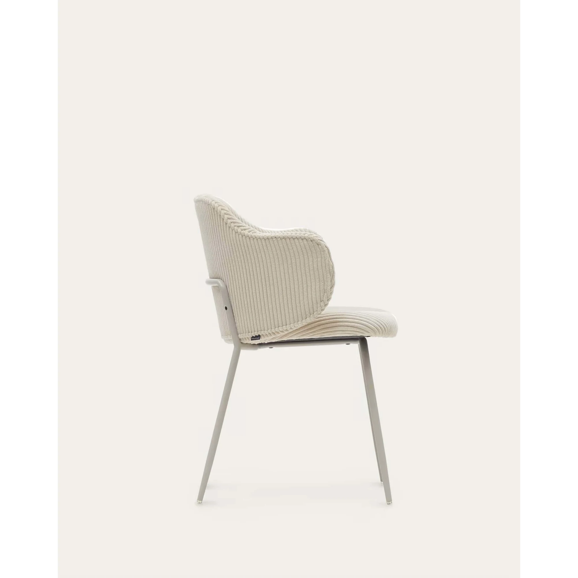 Kave Home Yunia Corduroy Dining Chair, Beige