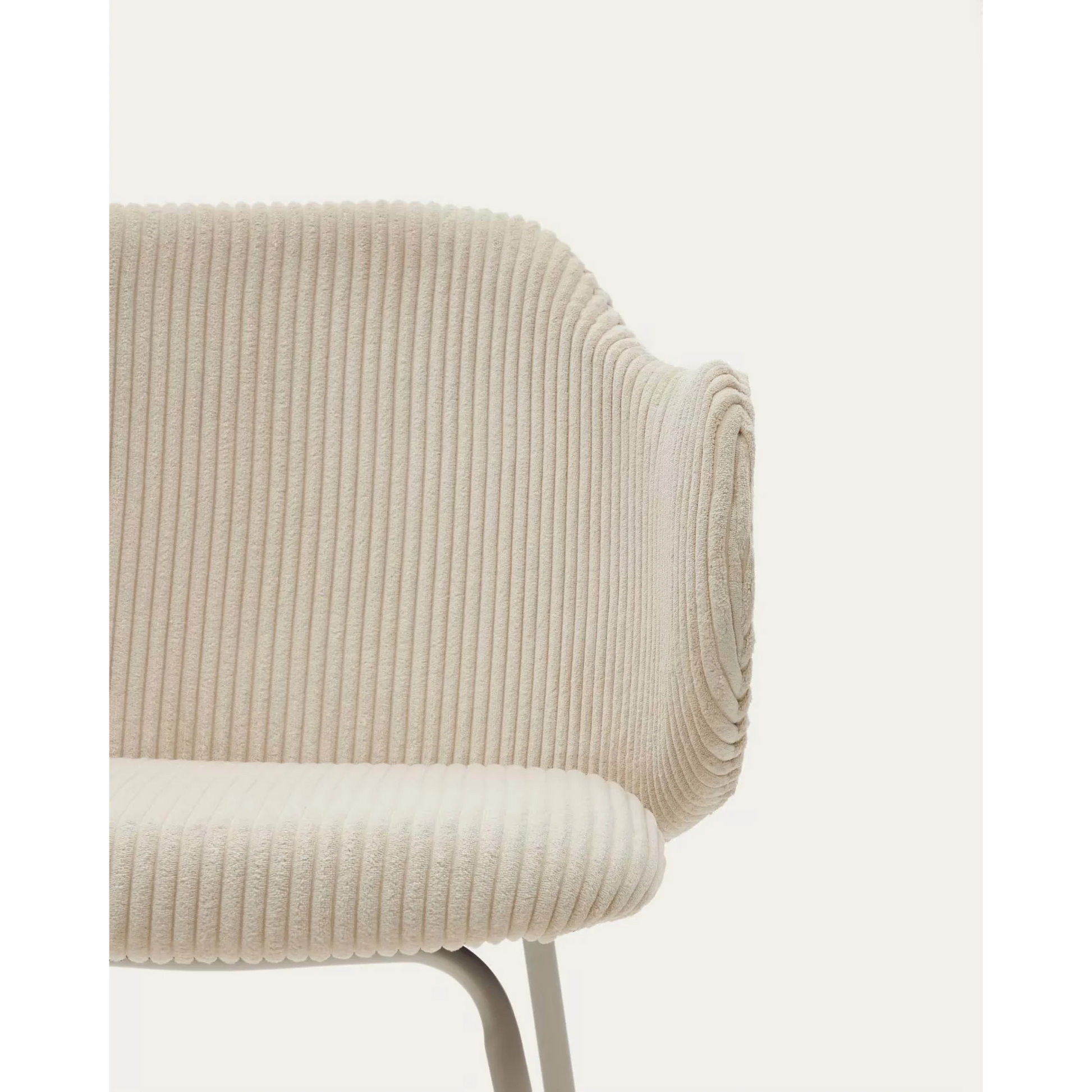 Kave Home Yunia Corduroy Dining Chair, Beige