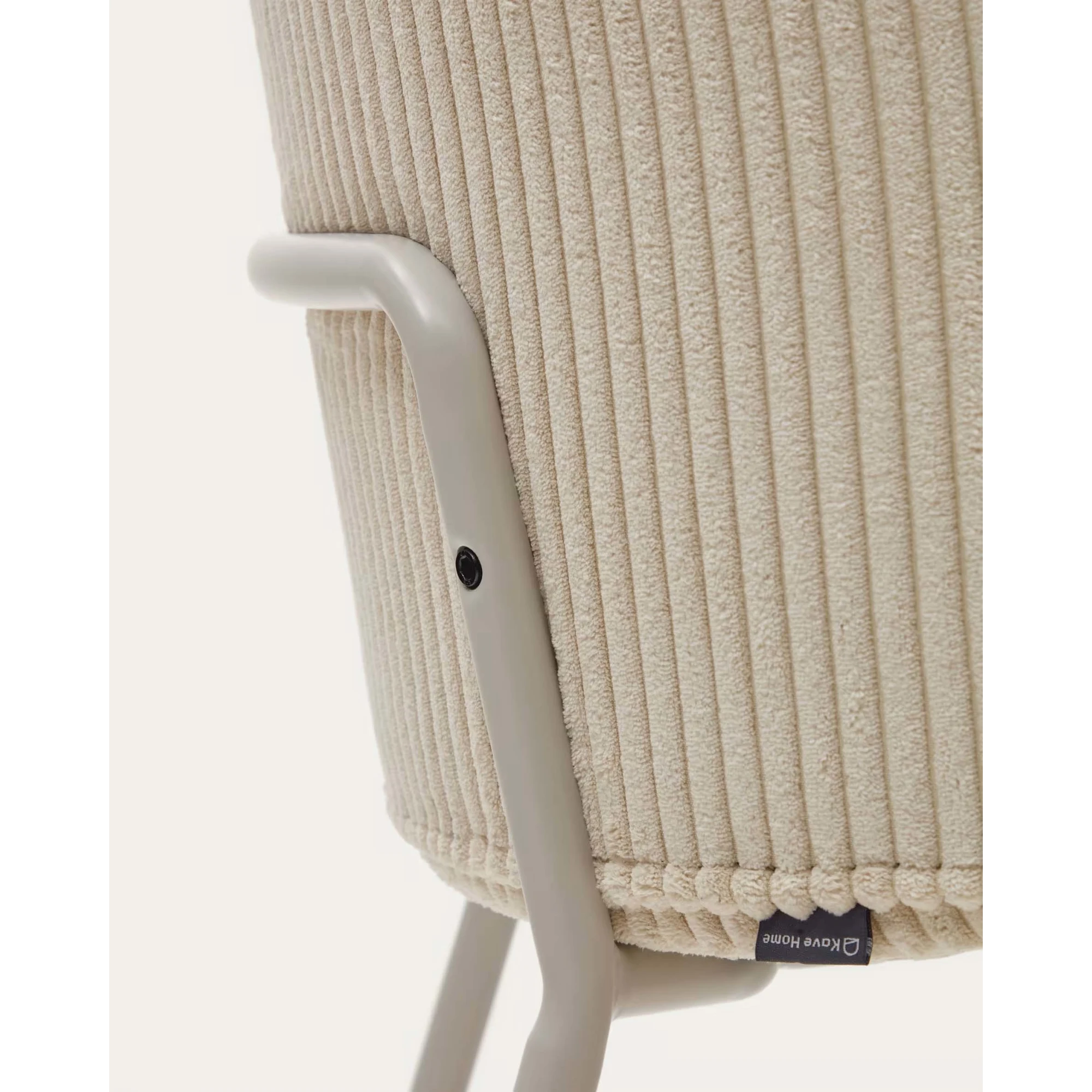 Kave Home Yunia Corduroy Dining Chair, Beige