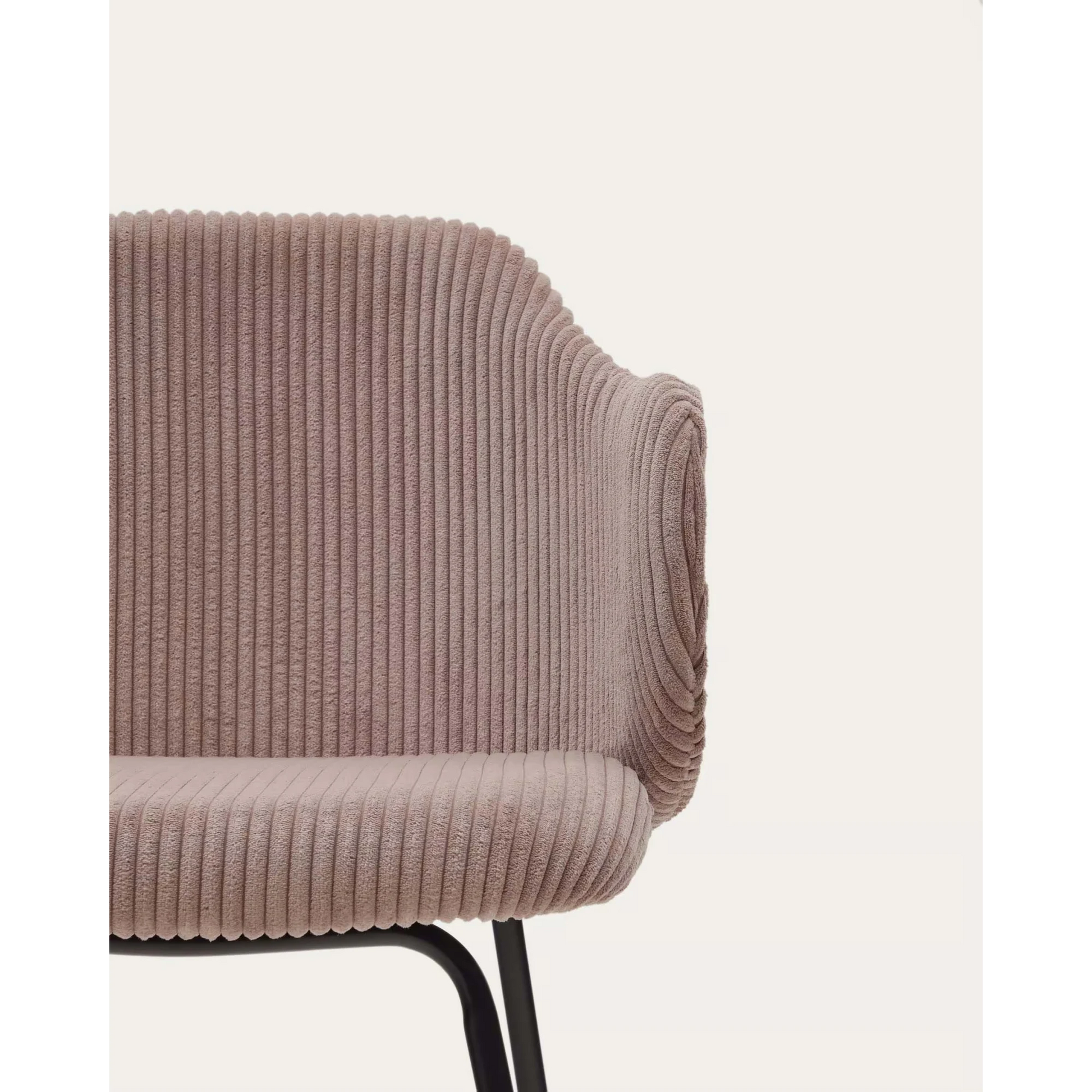 Kave Home Yunia Corduroy Dining Chair, Pink