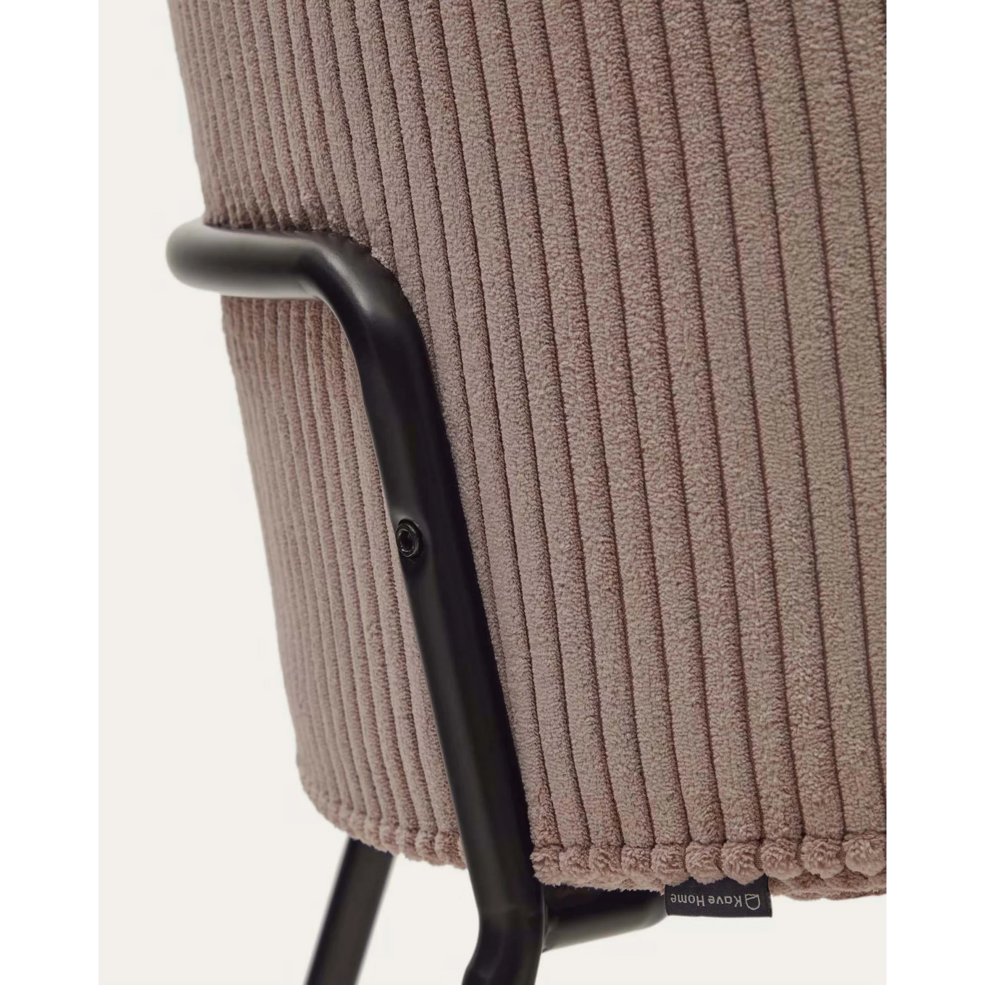 Kave Home Yunia Corduroy Dining Chair, Pink