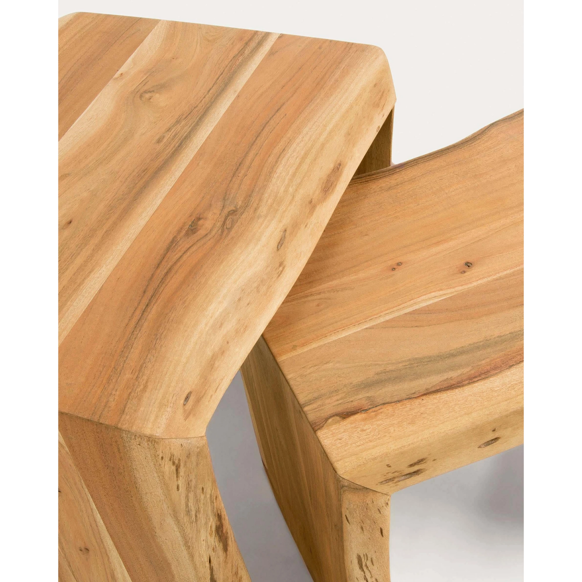 Kave Home Zuleika Solidwood Side Table, Set of 2