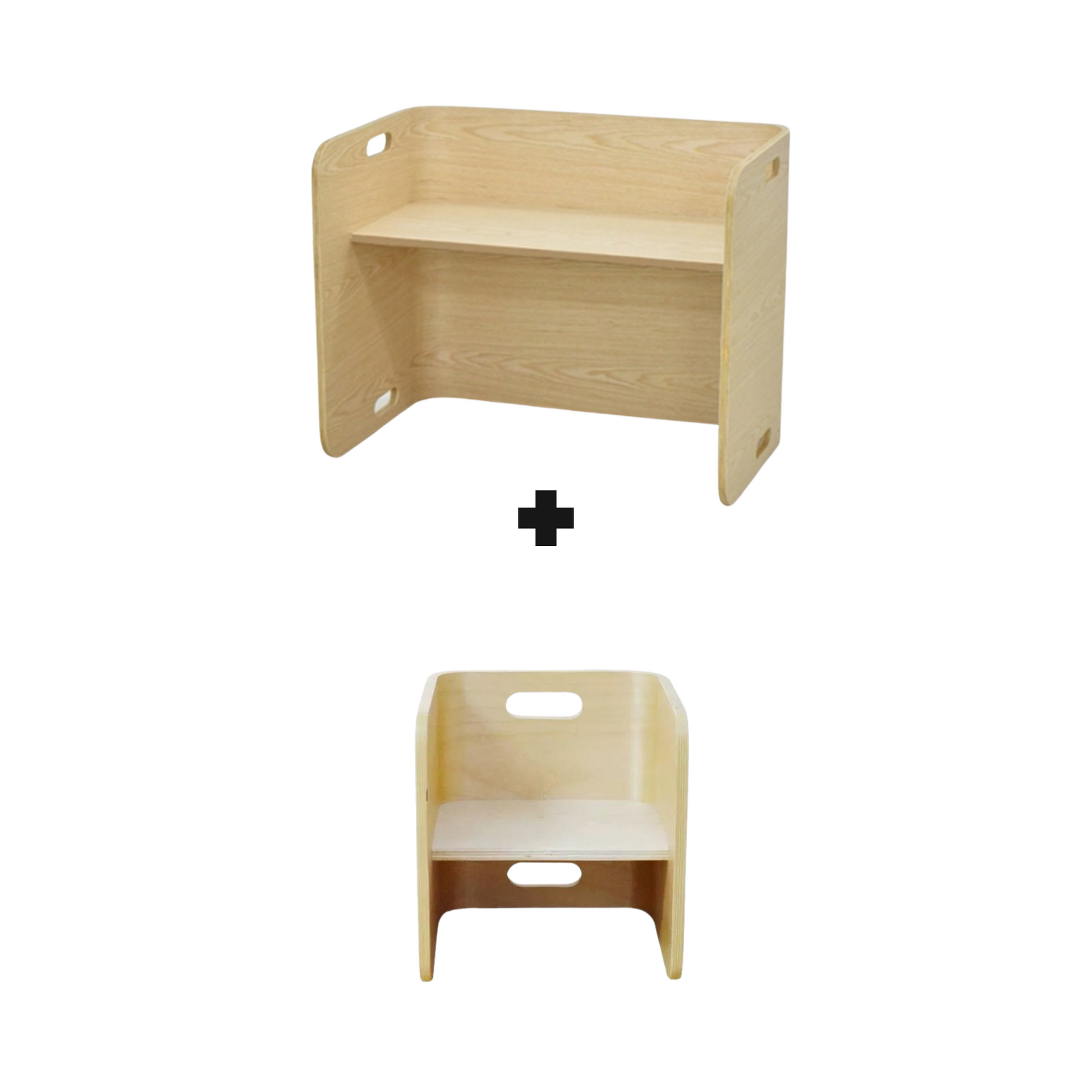 Alpaka Joy Kids Table with stool, Plywood, Birch