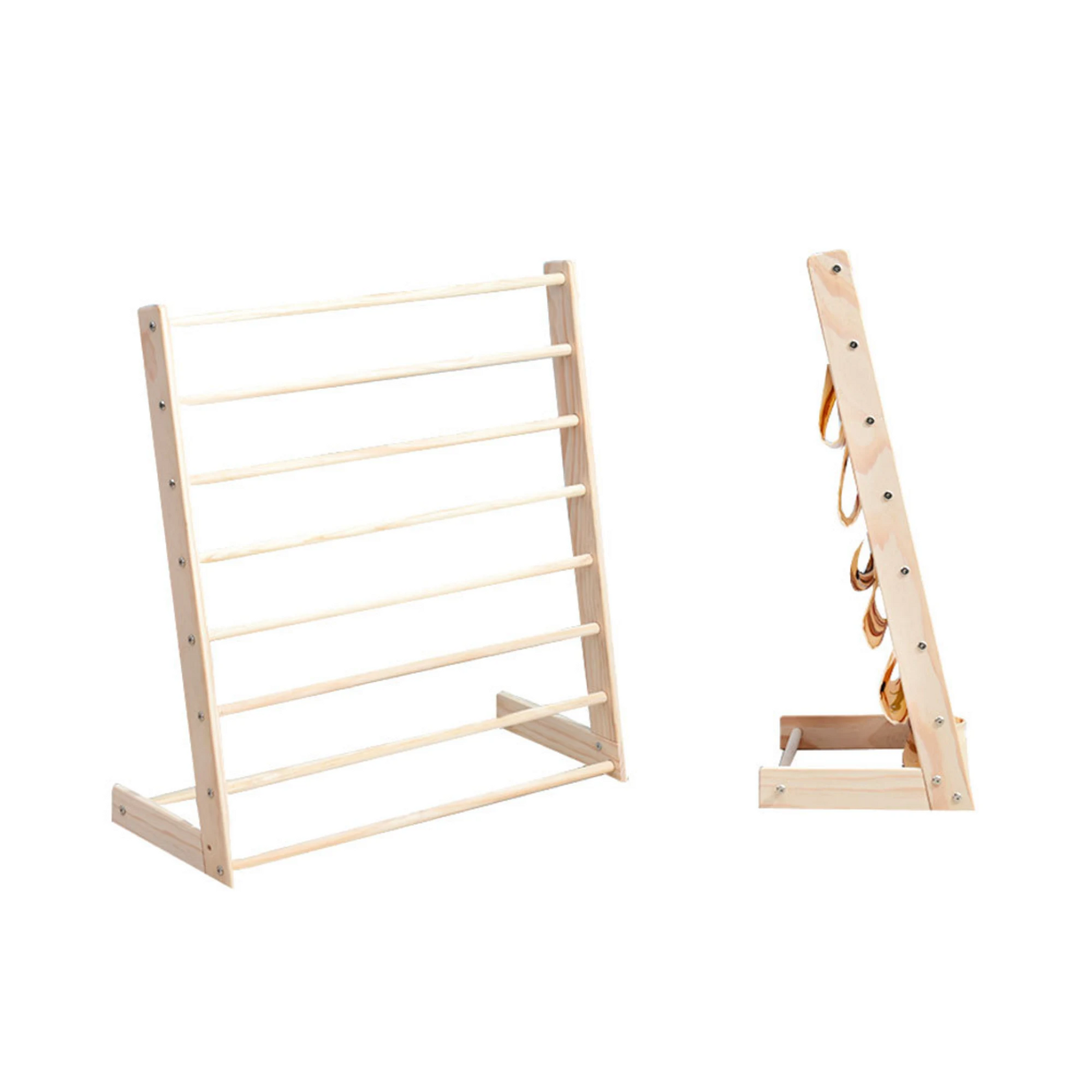 Alpaka Libby Solid Pine Canvas Bookshelf, Natural Wood