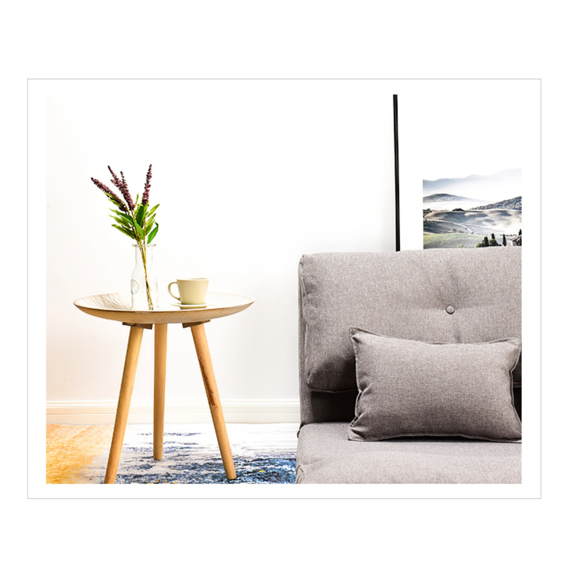 Urbana Japanese Futon Lounge 1-Seater Sofa Bed, 120cm, Grey