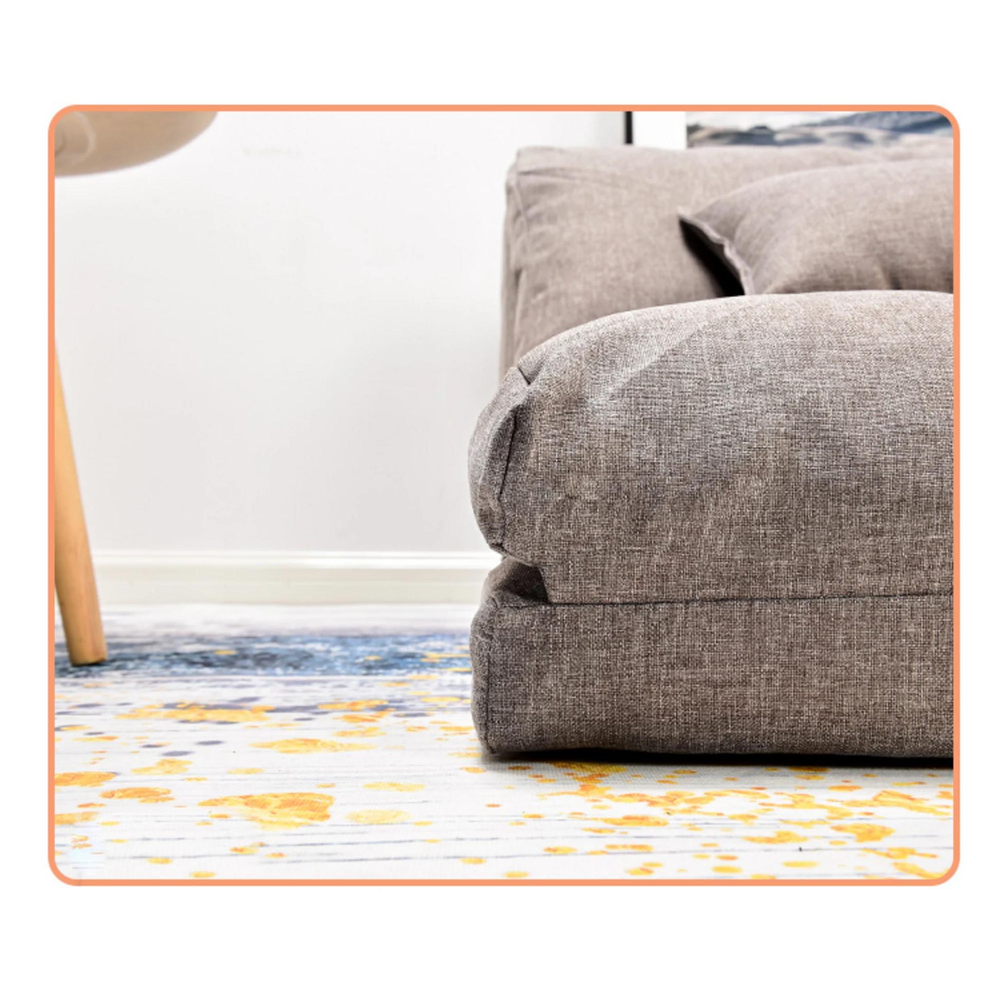 Urbana Japanese Futon Lounge 1-Seater Sofa Bed, 120cm, Grey