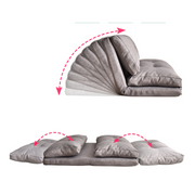 Urbana Japanese Futon Lounge 2-Seater Sofa Bed, Grey, 150cm