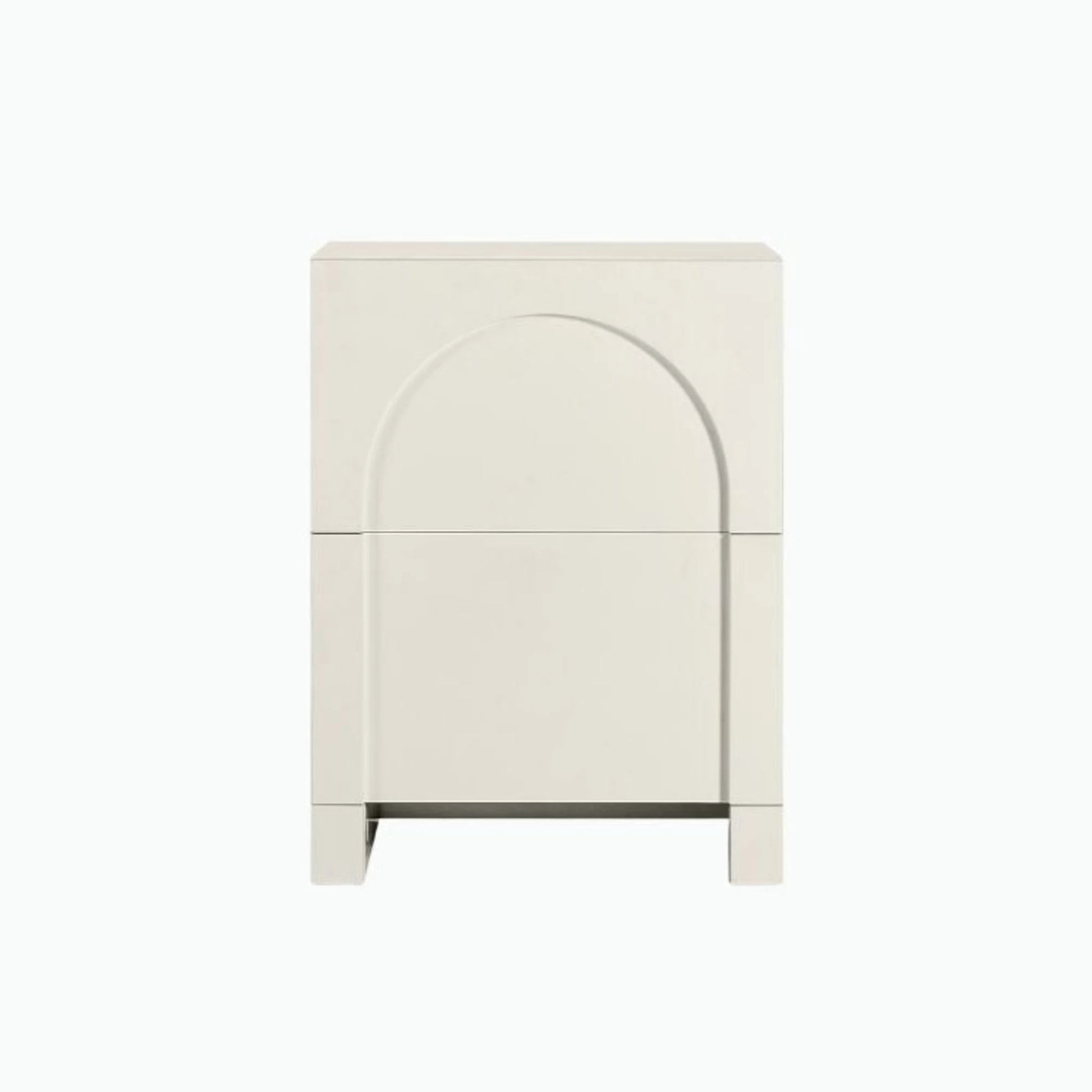 Lifely Arch Bedside Table, 40Wx45Lx60Hcm, Creamy White