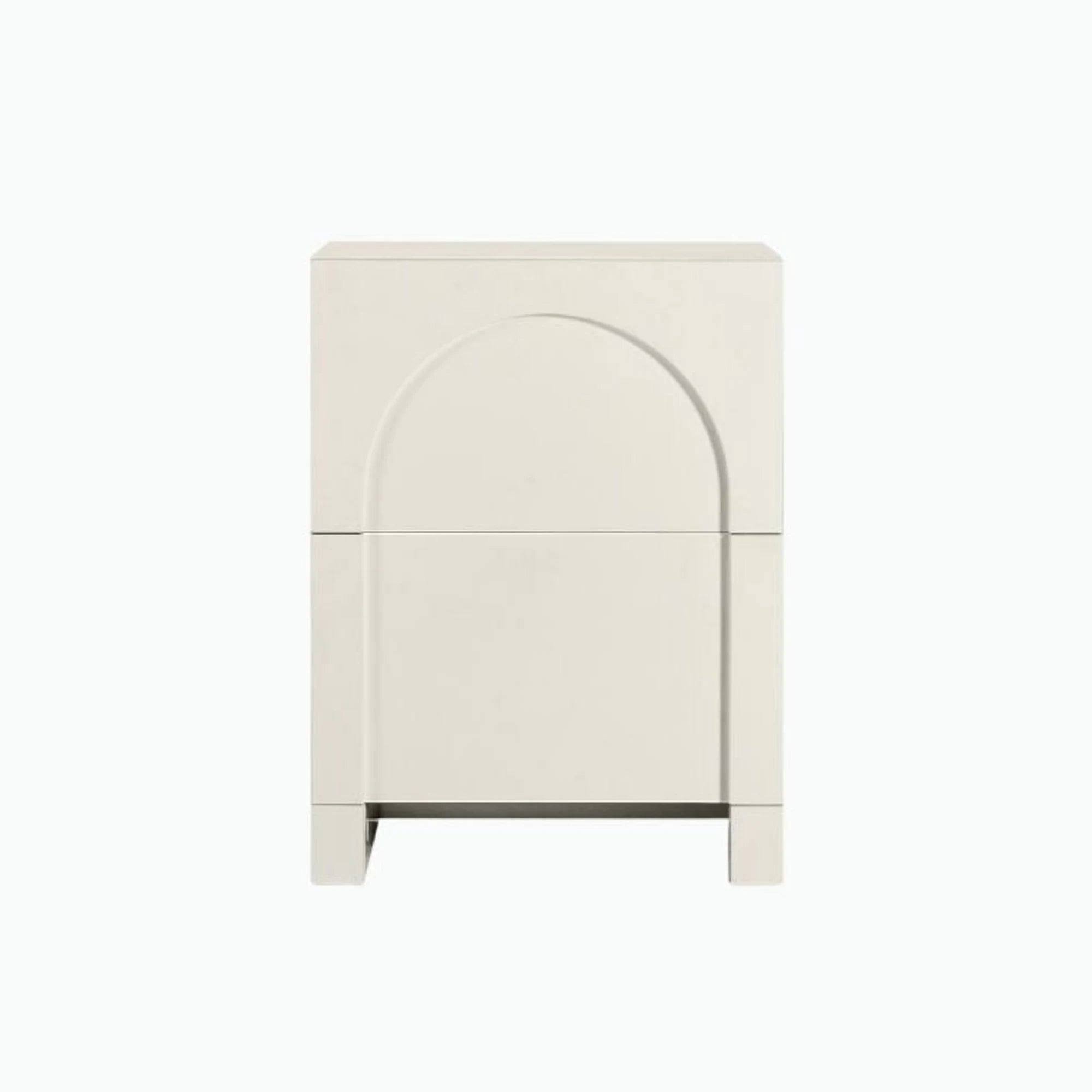Lifely Arch Bedside Table, 40Wx45Lx60Hcm, Creamy White