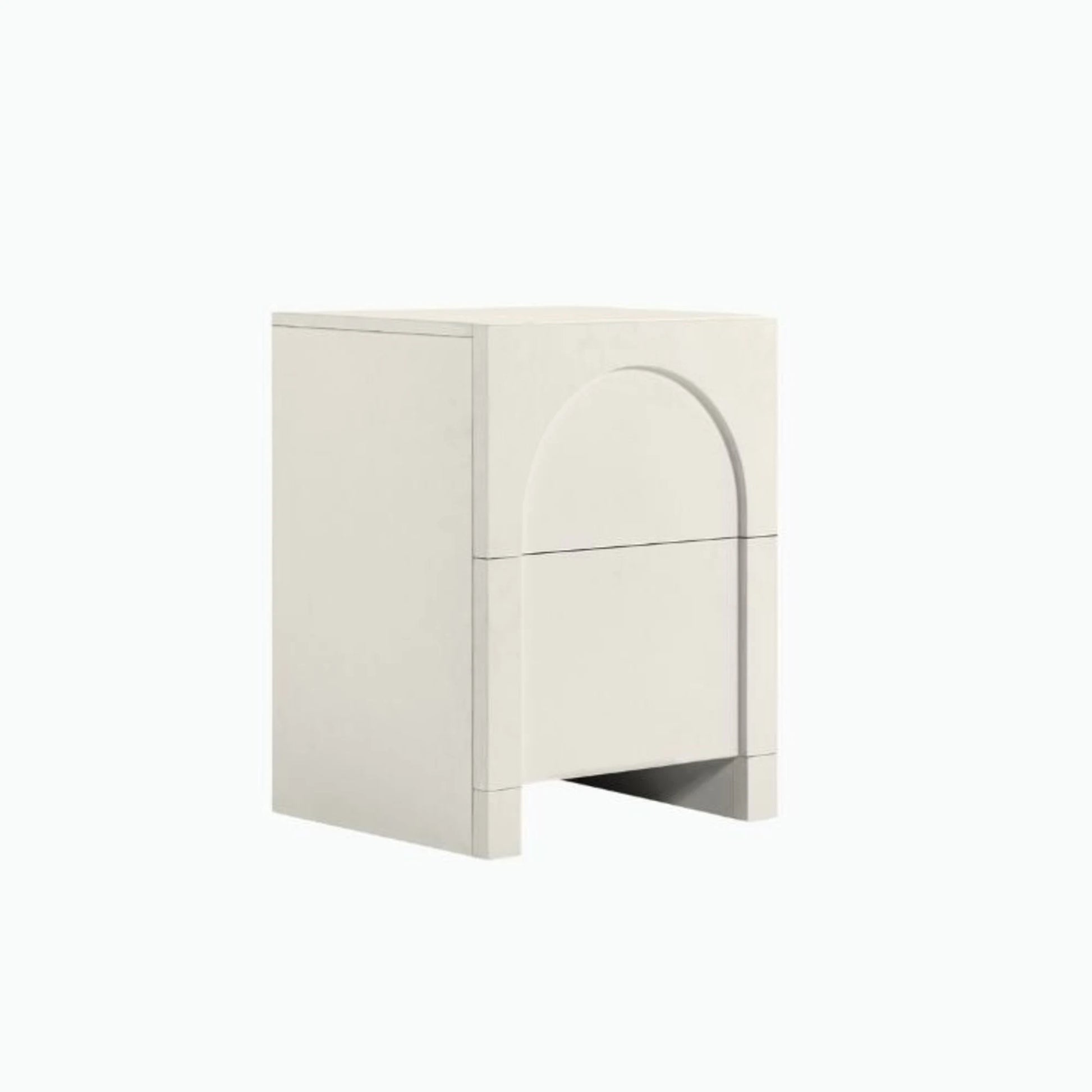 Lifely Arch Bedside Table, 40Wx45Lx60Hcm, Creamy White