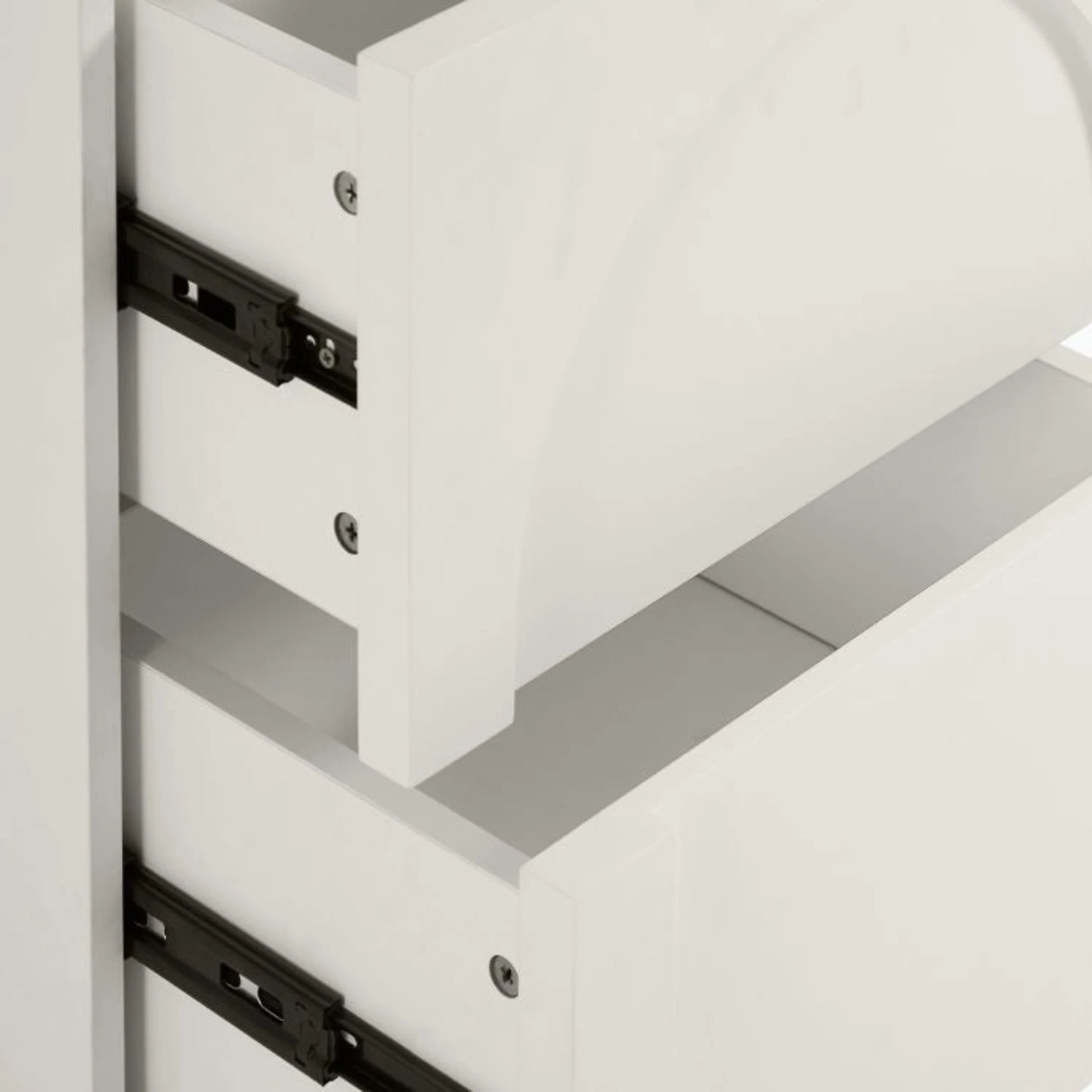 Lifely Arch Bedside Table, 40Wx45Lx60Hcm, Creamy White