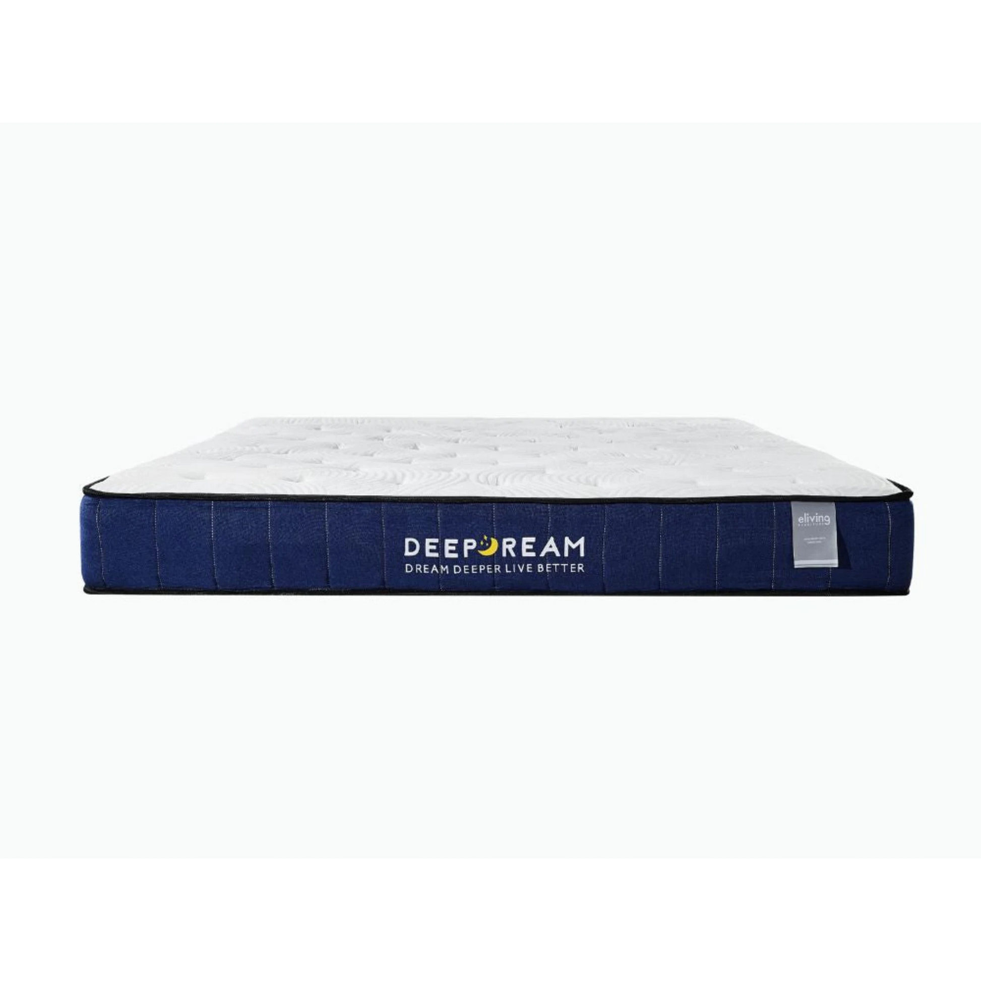 Lifely Deep Dream Basic Cool Gel Infused Memory Foam Mattress, Medium Firm, White, Blue