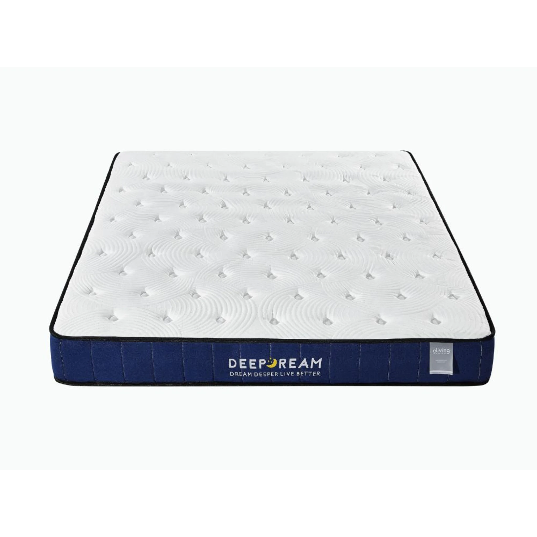 Lifely Deep Dream Basic Cool Gel Infused Memory Foam Mattress, Medium Firm, White, Blue