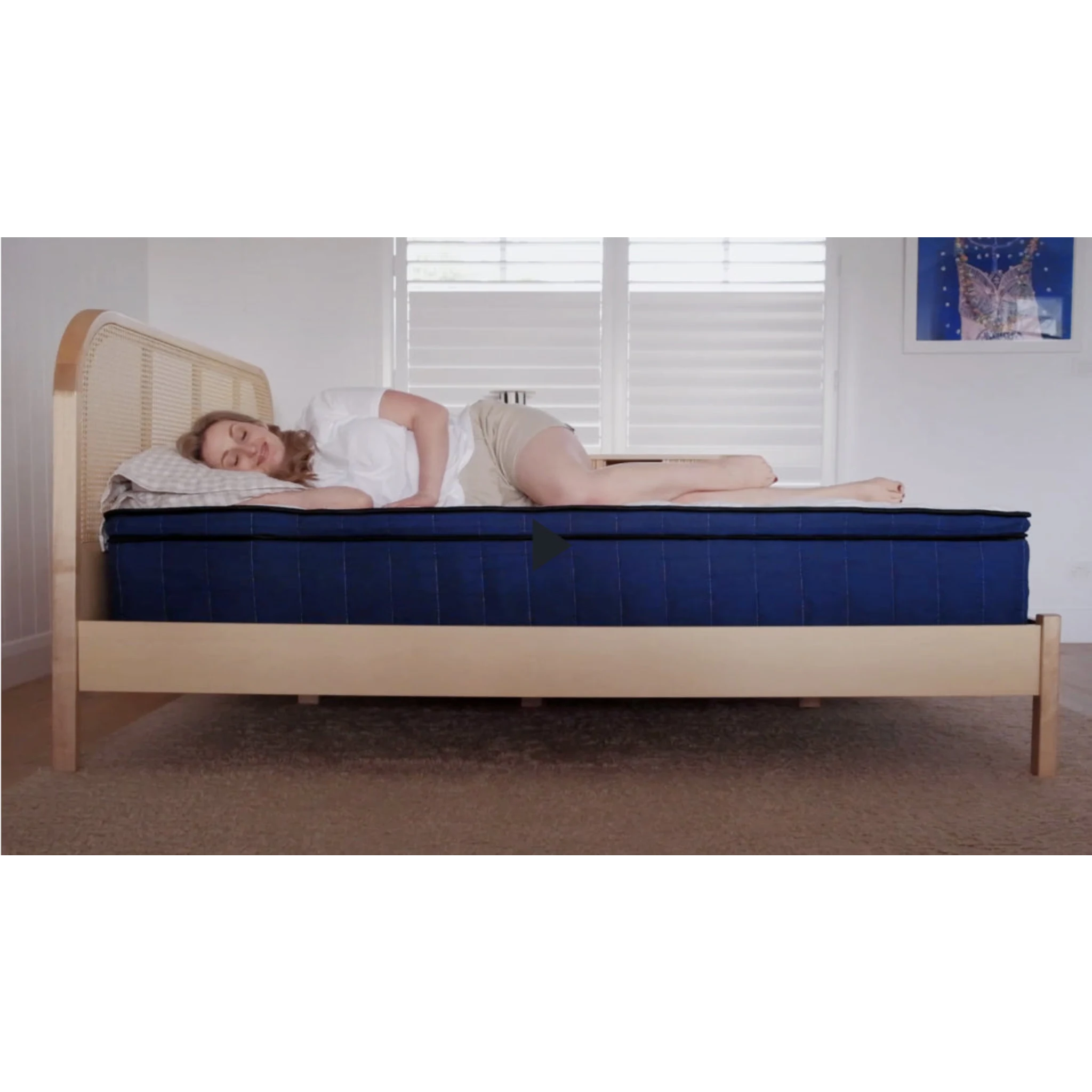 Lifely Deep Dream Basic Cool Gel Infused Memory Foam Mattress, Medium Firm, White, Blue