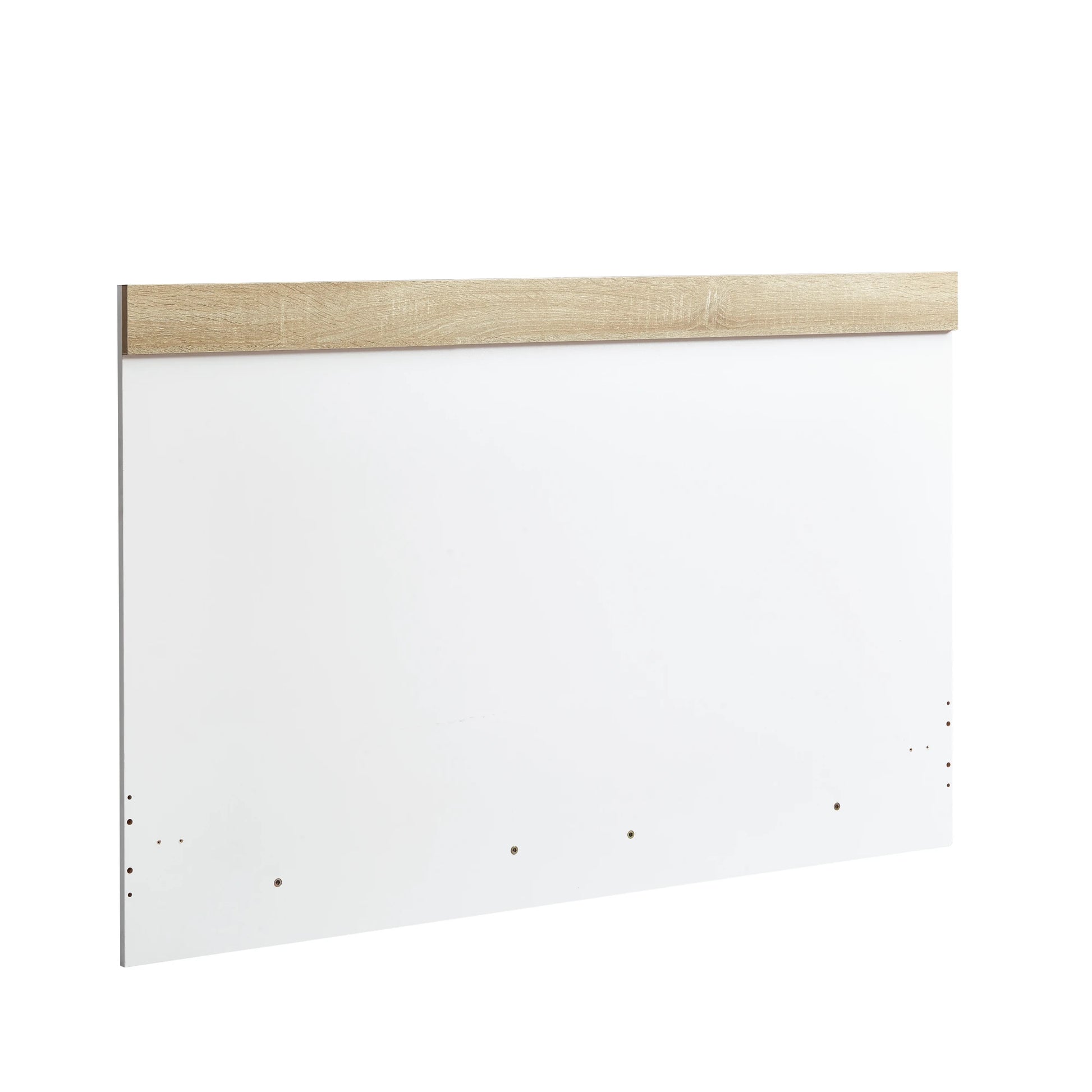 Lifely Cuppa Wooden Bed Frame, White, Natural Wood