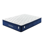 Lifely Deep Dream Premium Cool Gel Infused Memory Foam Mattress, Medium Firm, White, Blue