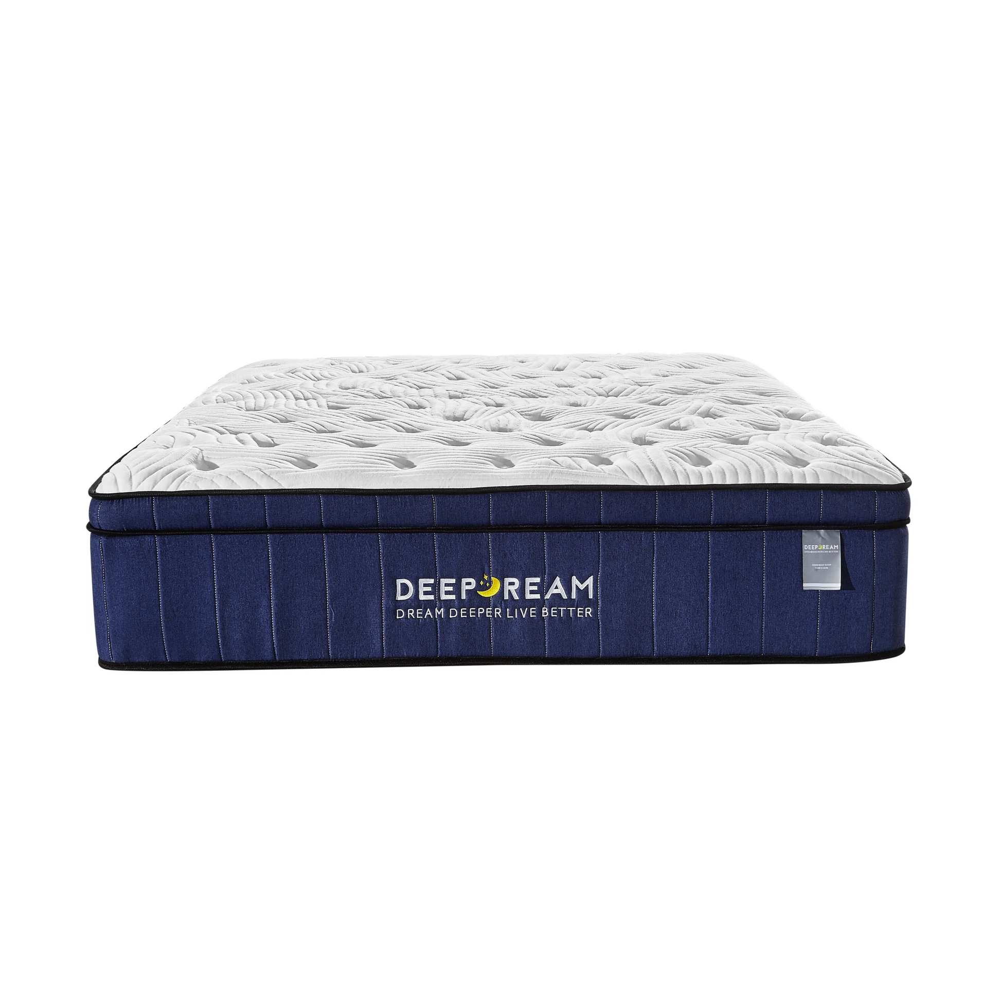 Lifely Deep Dream Premium Cool Gel Infused Memory Foam Mattress, Medium Firm, White, Blue