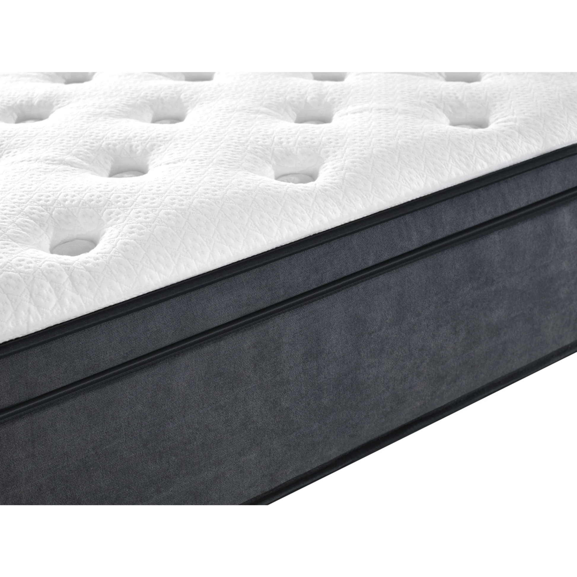 Lifely Deep Dream Essential Pocket Spring Mattress, Medium Firm, White, Grey