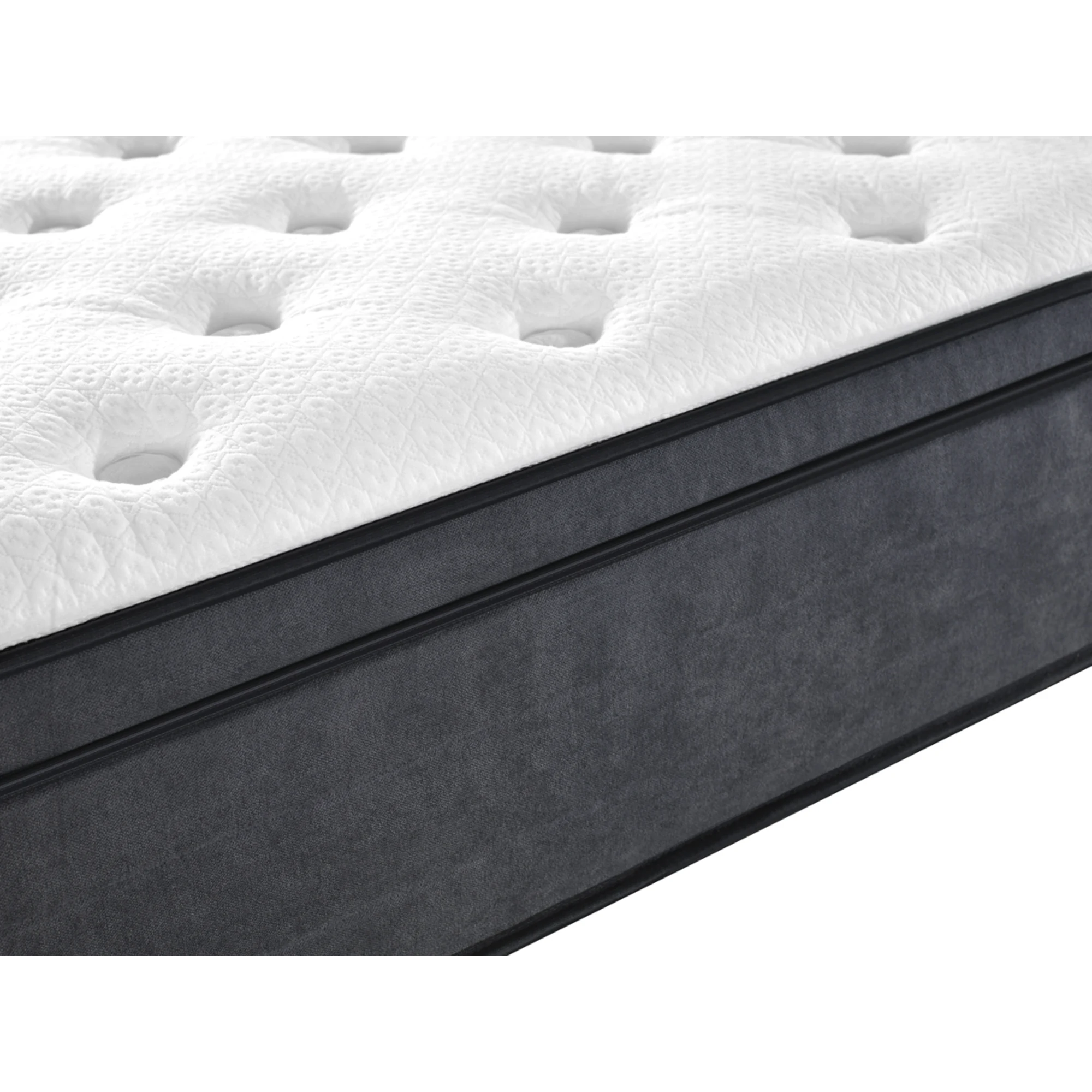 Lifely Deep Dream Essential Pocket Spring Mattress, Medium Firm, White, Grey