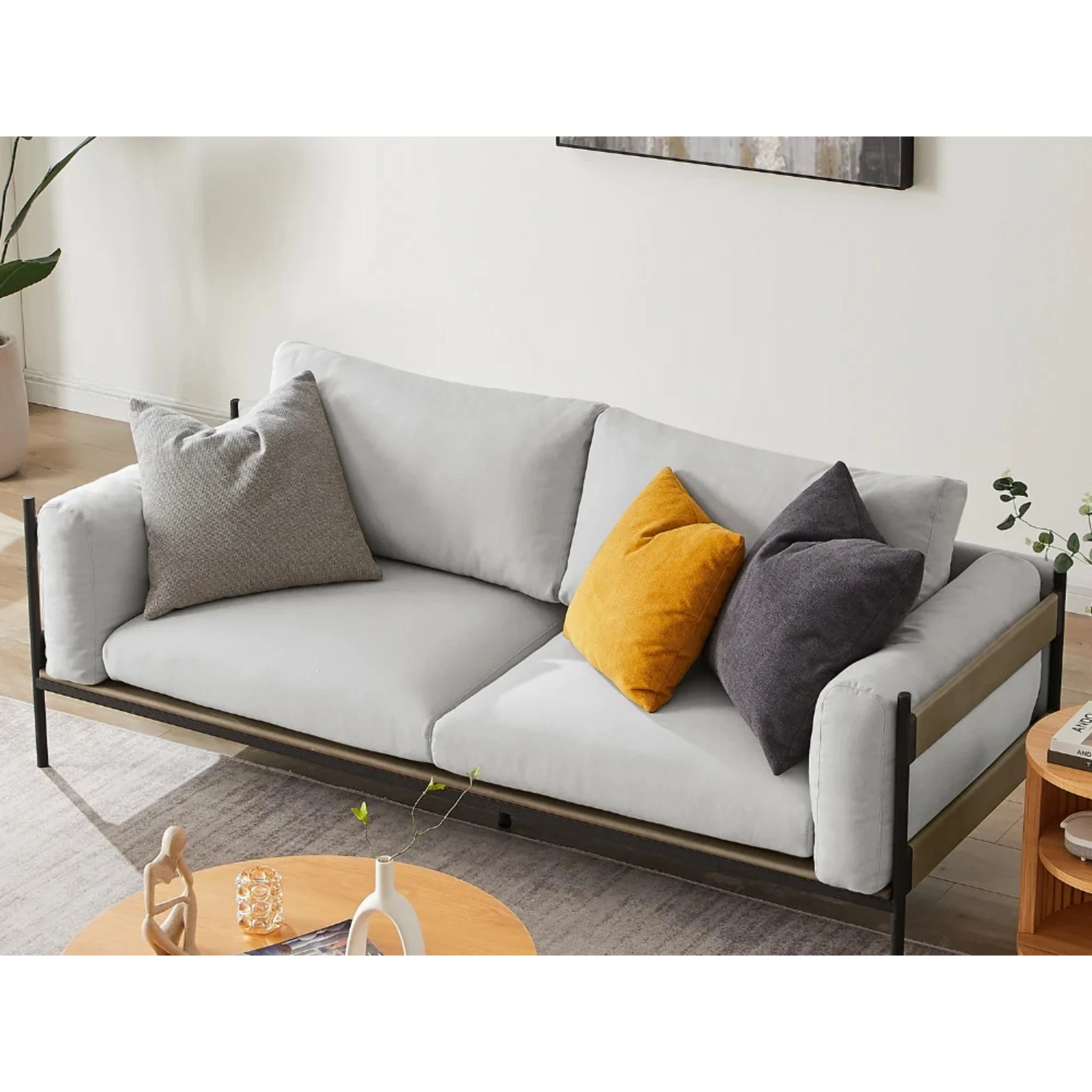Lifely Nash 3 Seater Sofa, 79Wx208Lx81.5Hcm, Grey