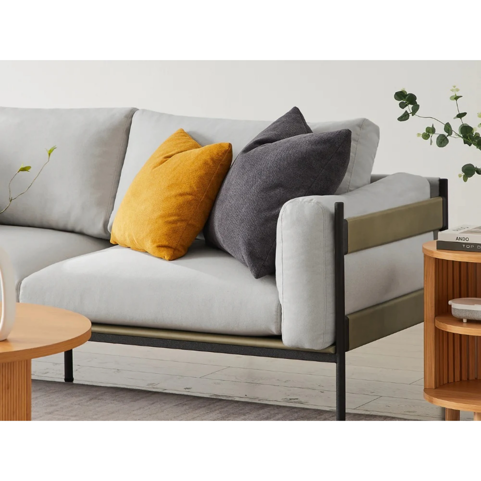 Lifely Nash 3 Seater Sofa, 79Wx208Lx81.5Hcm, Grey