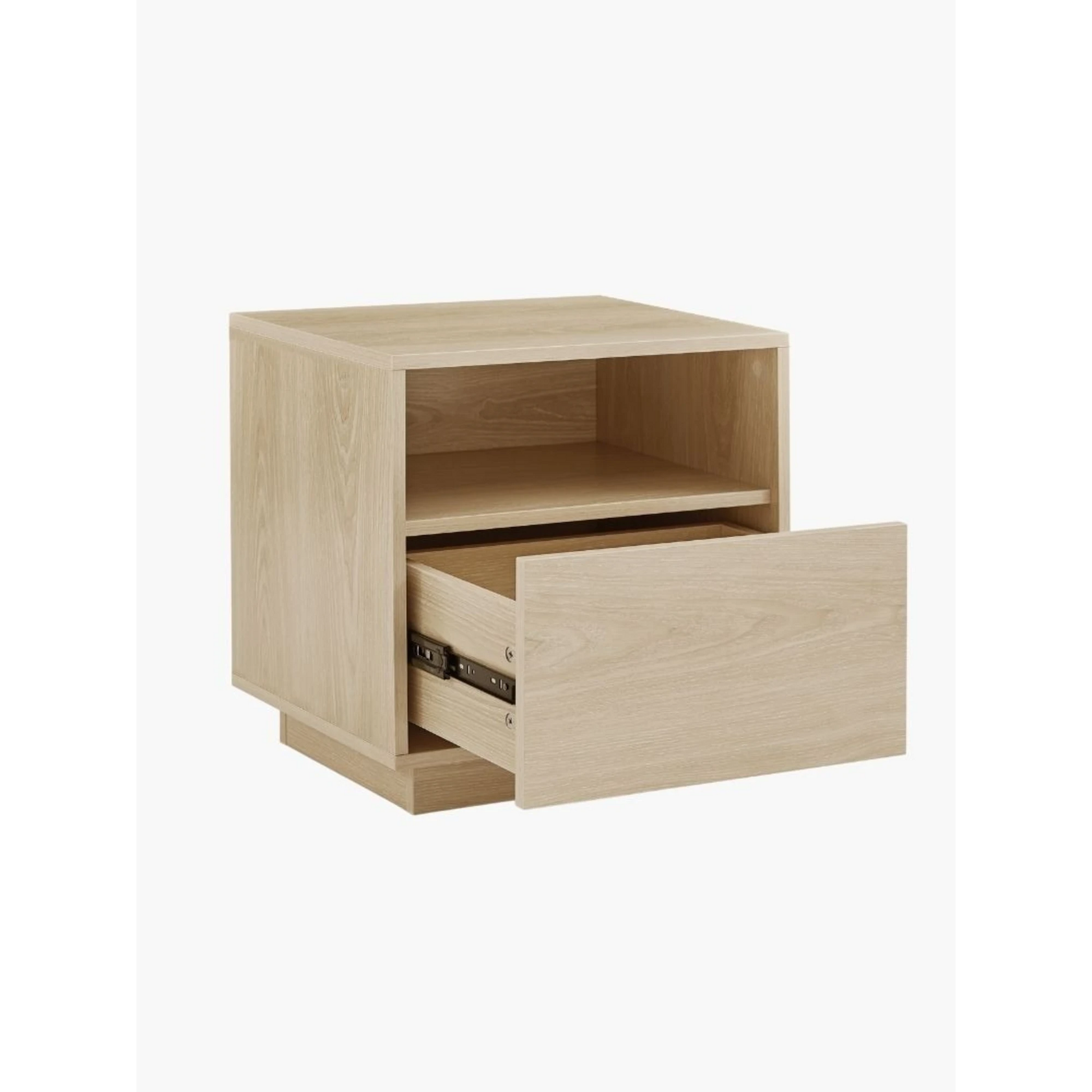 Lifely Nook Bedside Table, Natural Wood