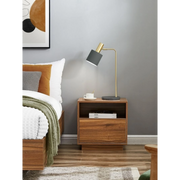 Lifely Nook Bedside Table, Dark Wood