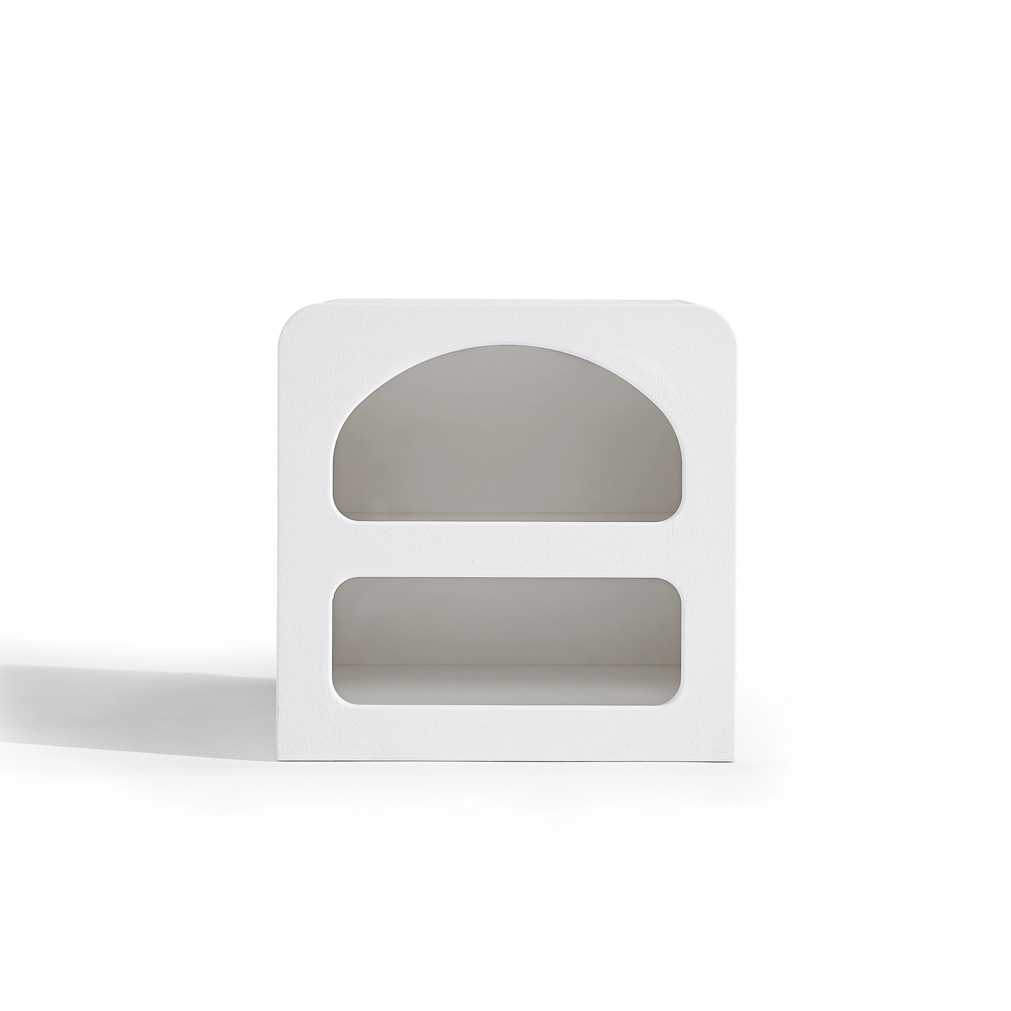 Lifely Sorrento Bedside Table, Chalk White, 40Wx50Lx50Hcm