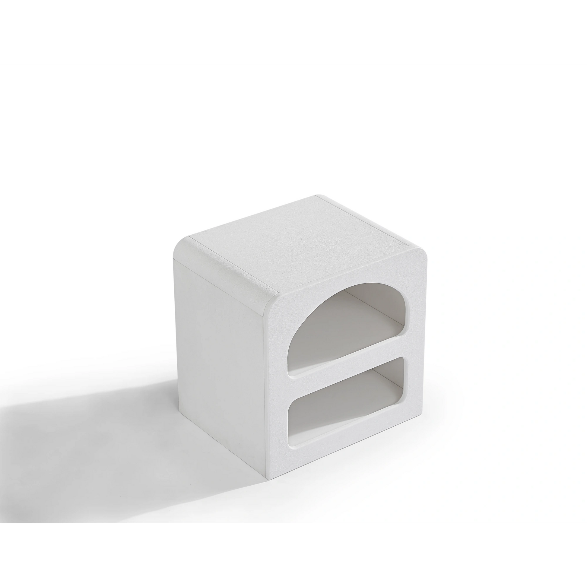 Lifely Sorrento Bedside Table, Chalk White, 40Wx50Lx50Hcm