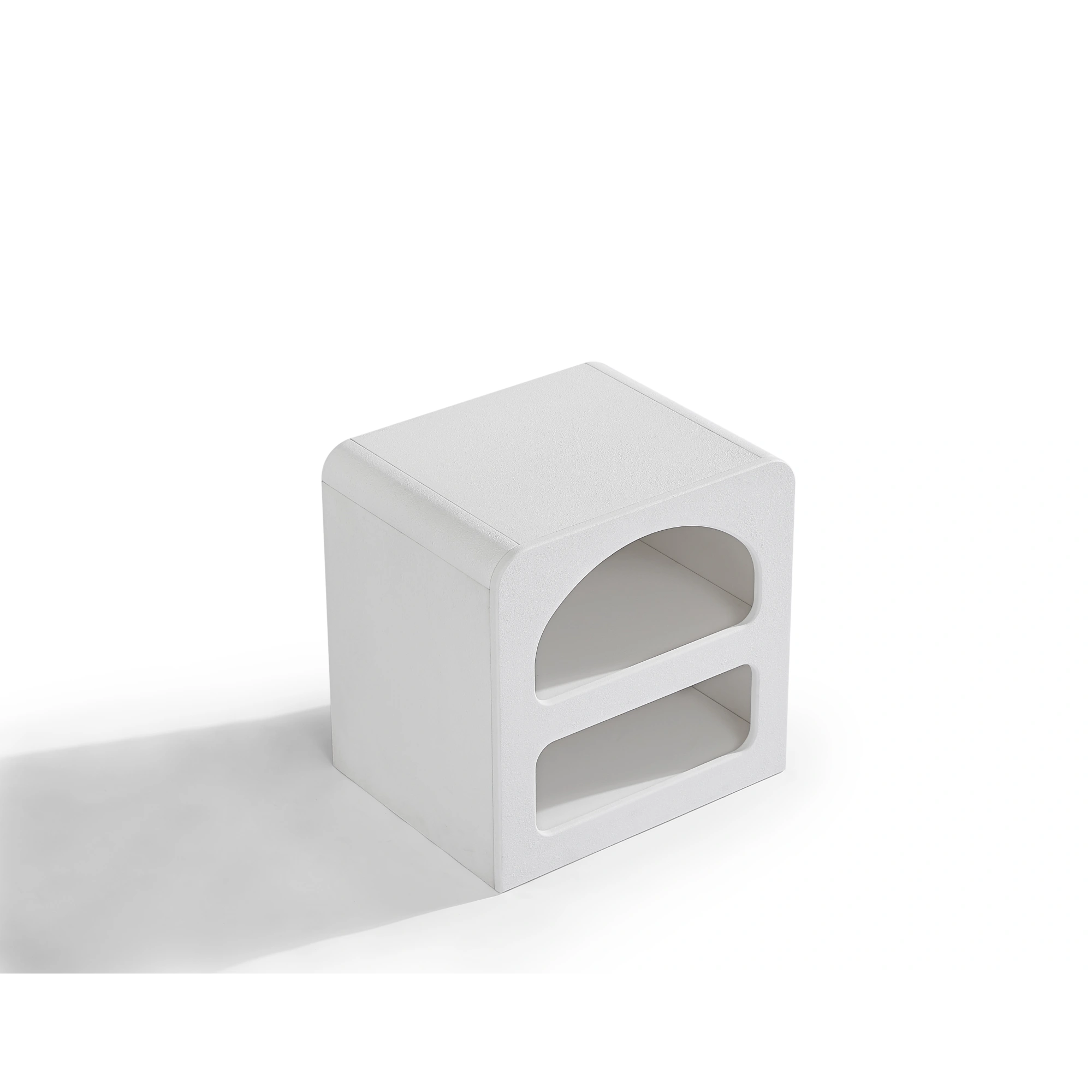 Lifely Sorrento Bedside Table, Chalk White, 40Wx50Lx50Hcm