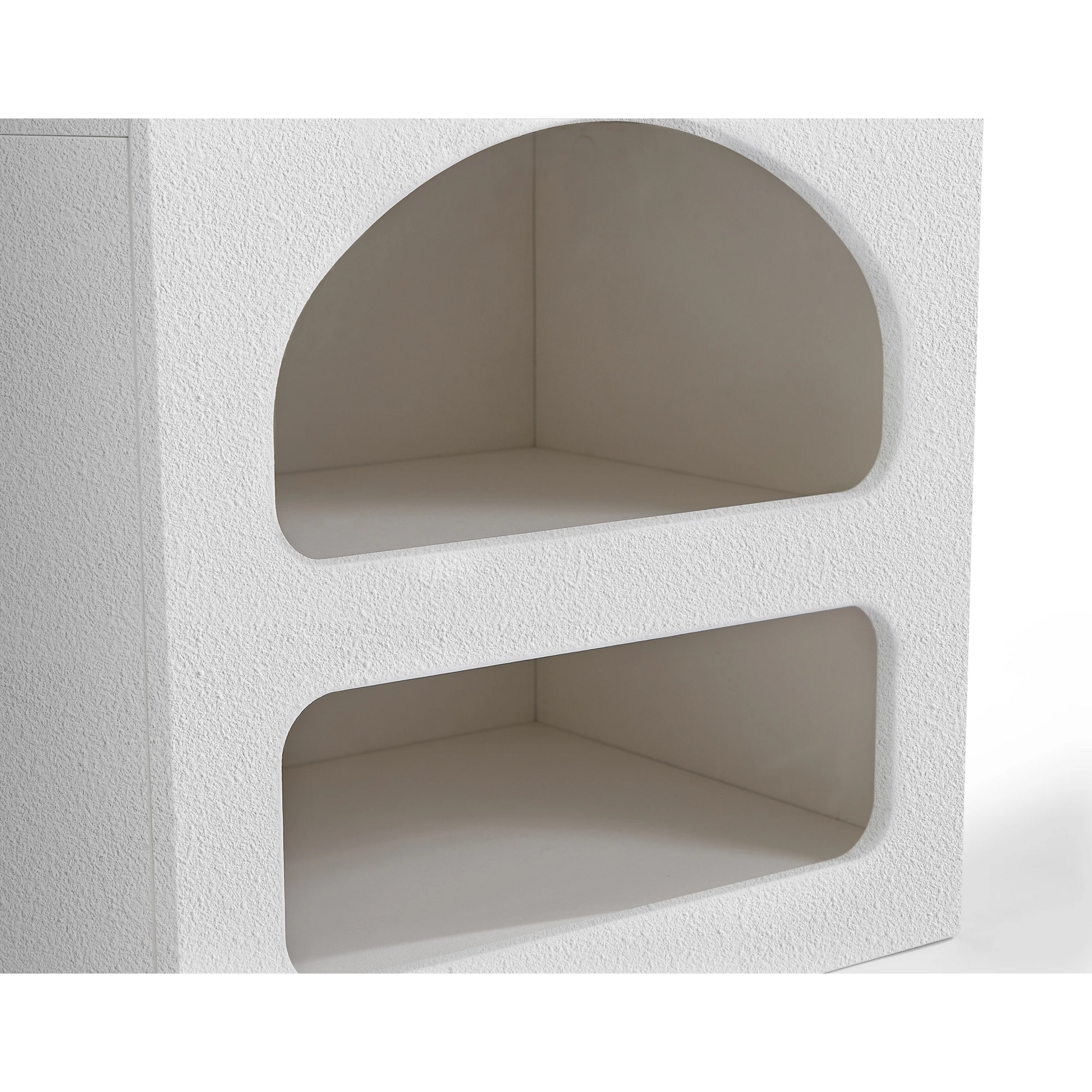 Lifely Sorrento Bedside Table, Chalk White, 40Wx50Lx50Hcm