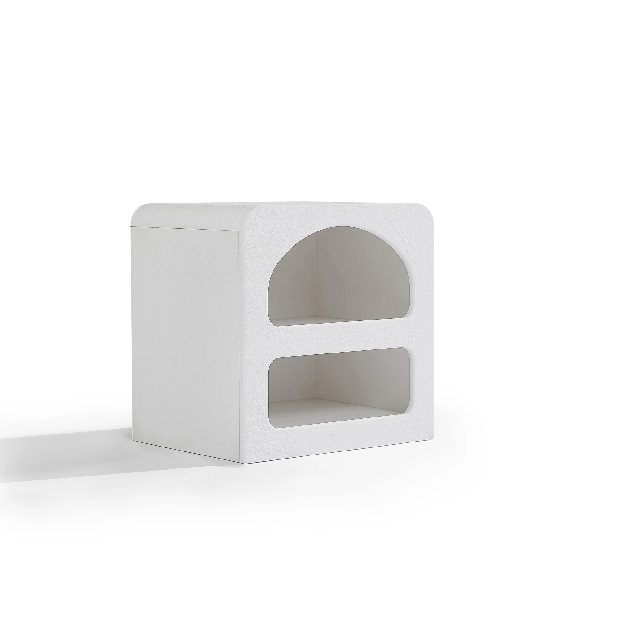 Lifely Sorrento Bedside Table, Chalk White, 40Wx50Lx50Hcm