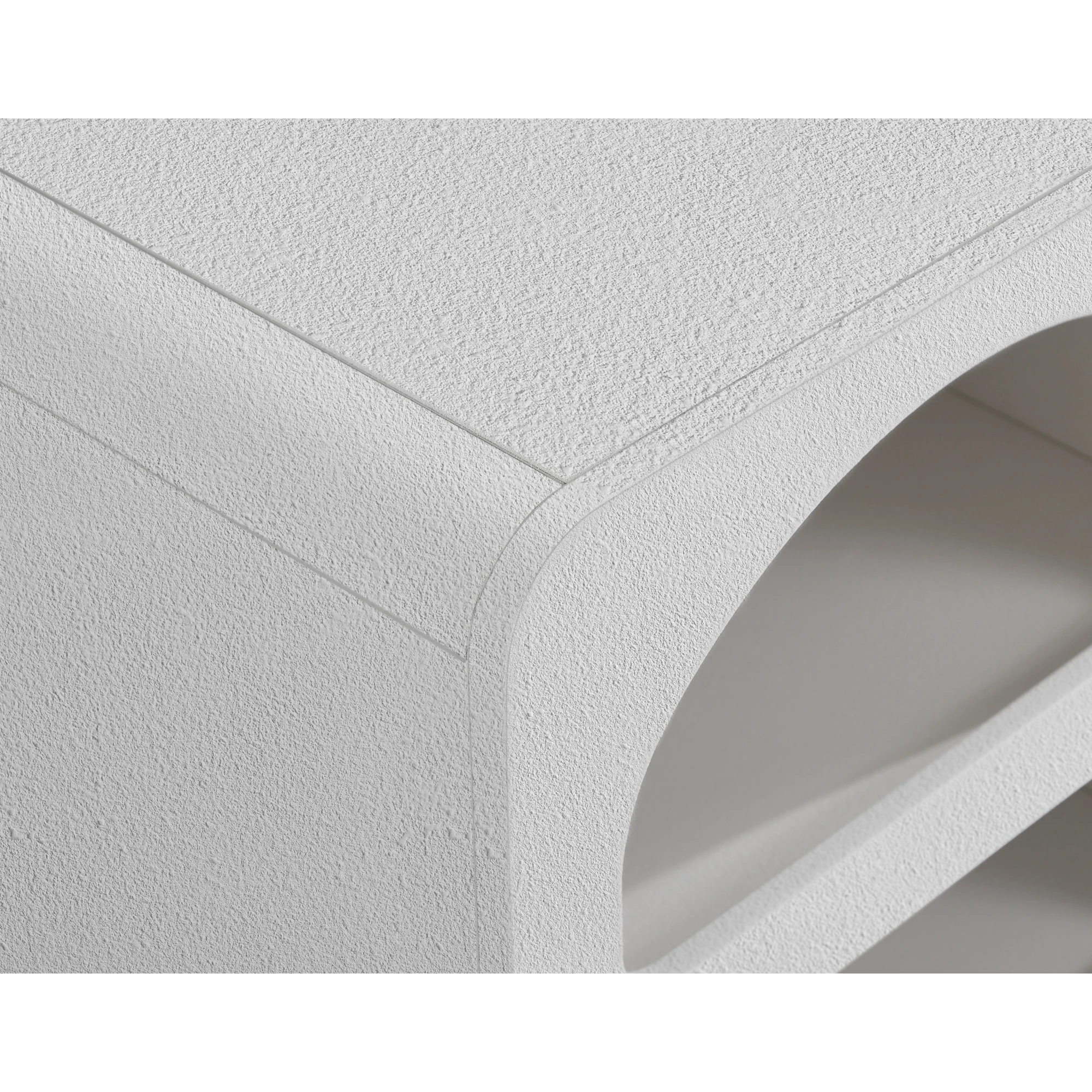 Lifely Sorrento Bedside Table, Chalk White, 40Wx50Lx50Hcm