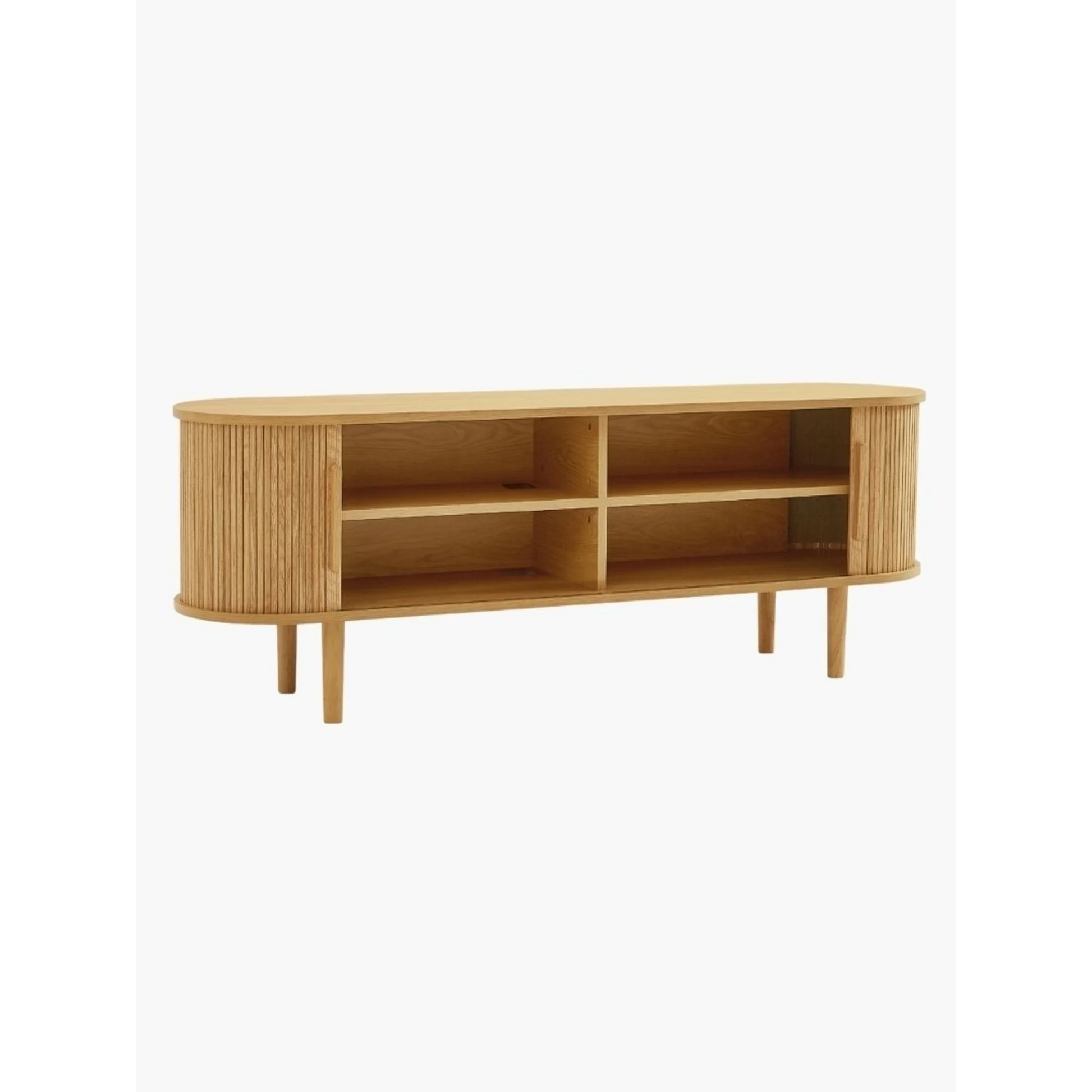 Lifely Tate Entertainment Unit, Natural Wood, 160cm