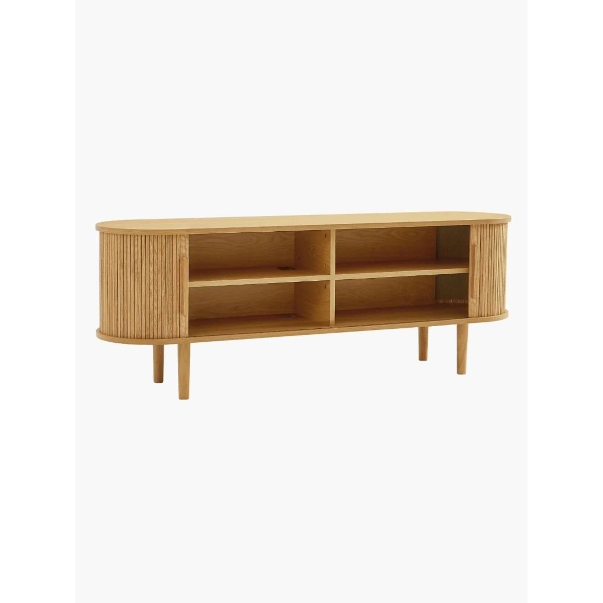 Lifely Tate Entertainment Unit, Natural Wood, 160cm