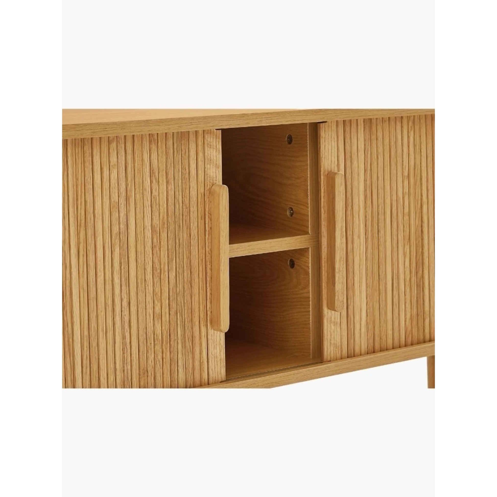 Lifely Tate Entertainment Unit, Natural Wood, 160cm