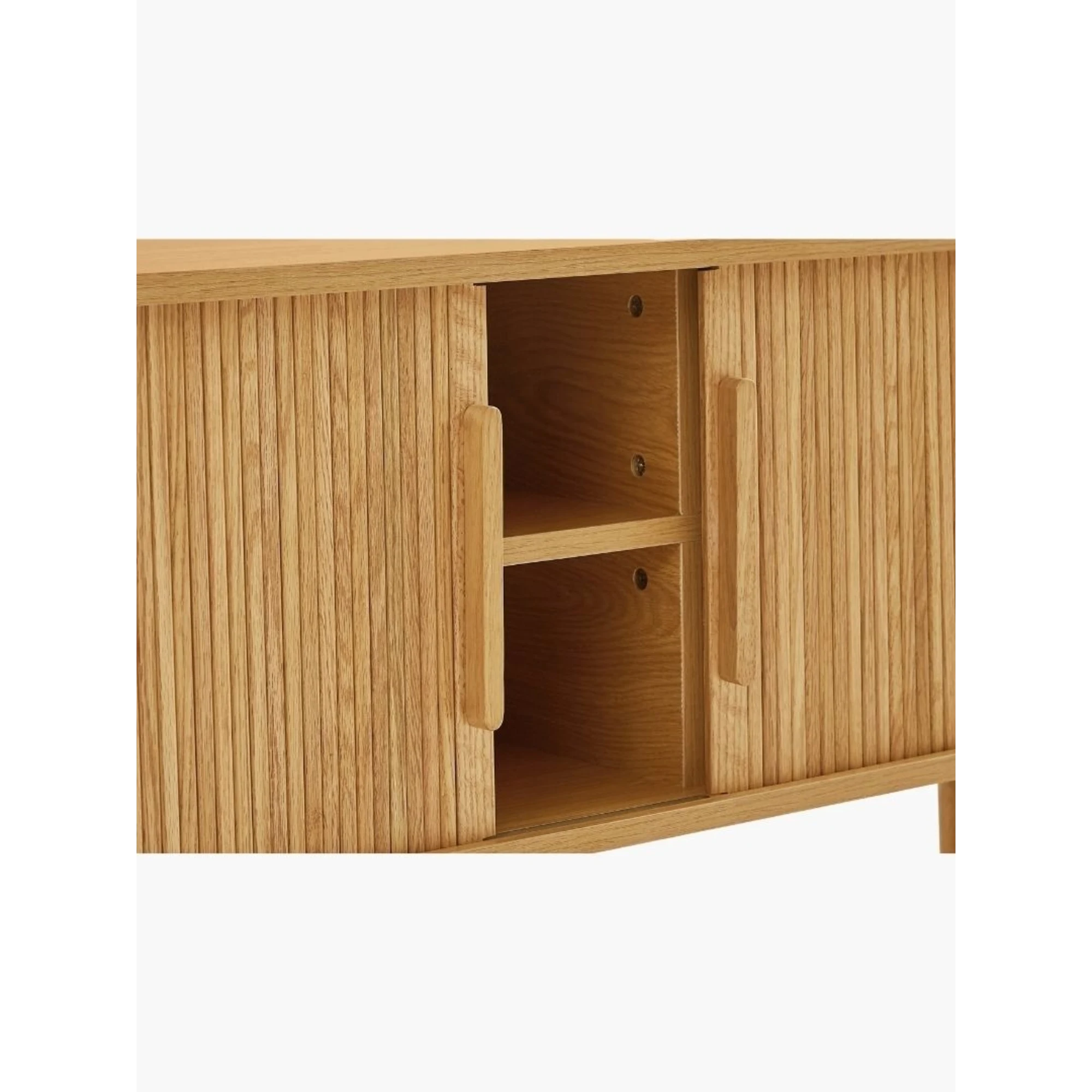 Lifely Tate Entertainment Unit, Natural Wood, 160cm