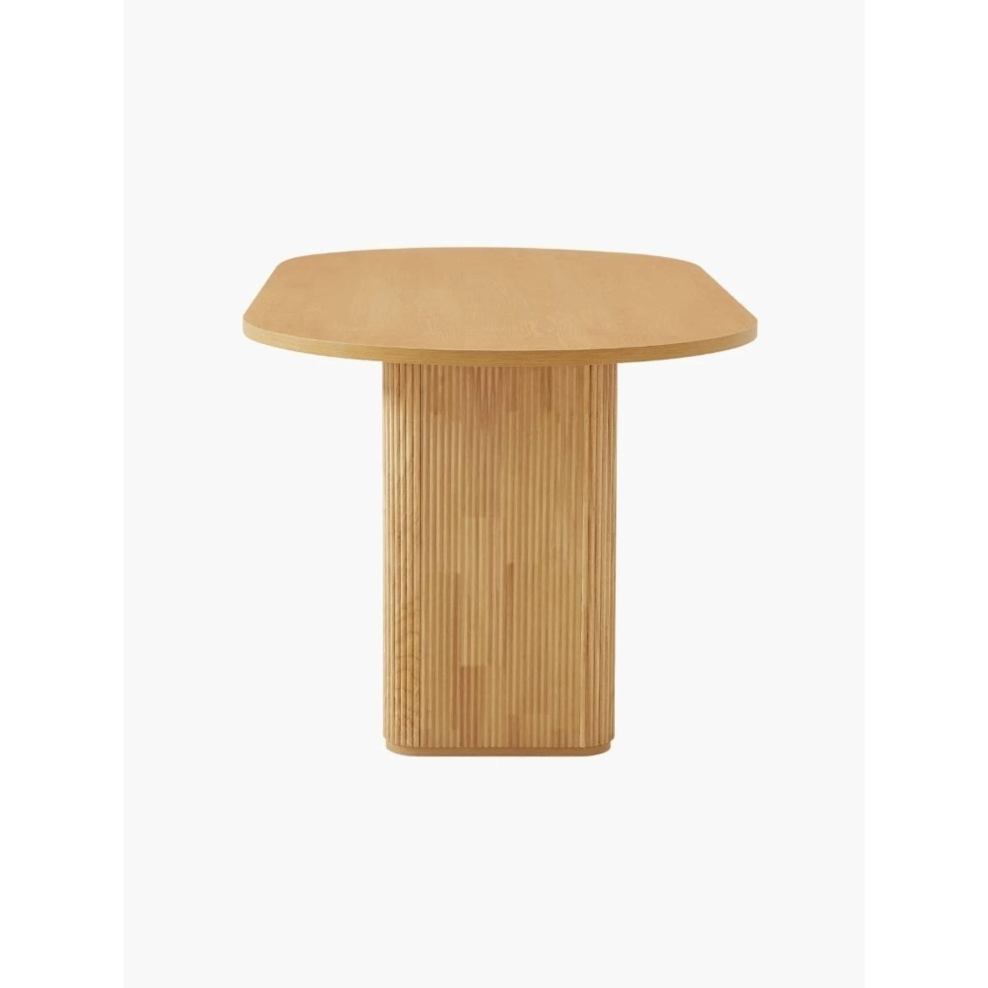 Lifely Tate Ripple Oval Dining Table, Natural Wood
