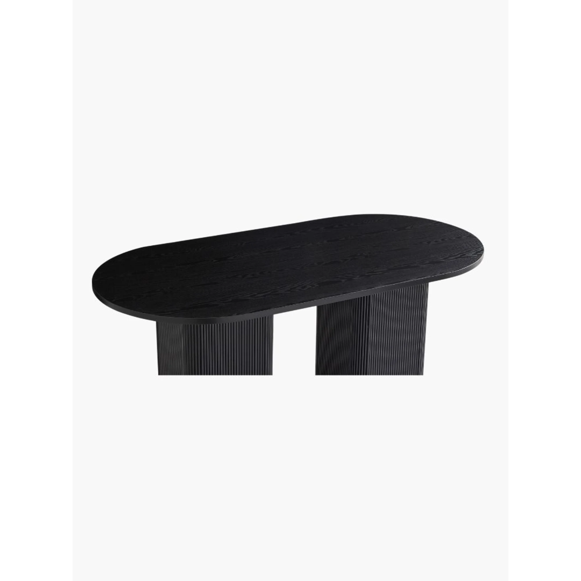 Lifely Tate Ripple Oval Dining Table, Black