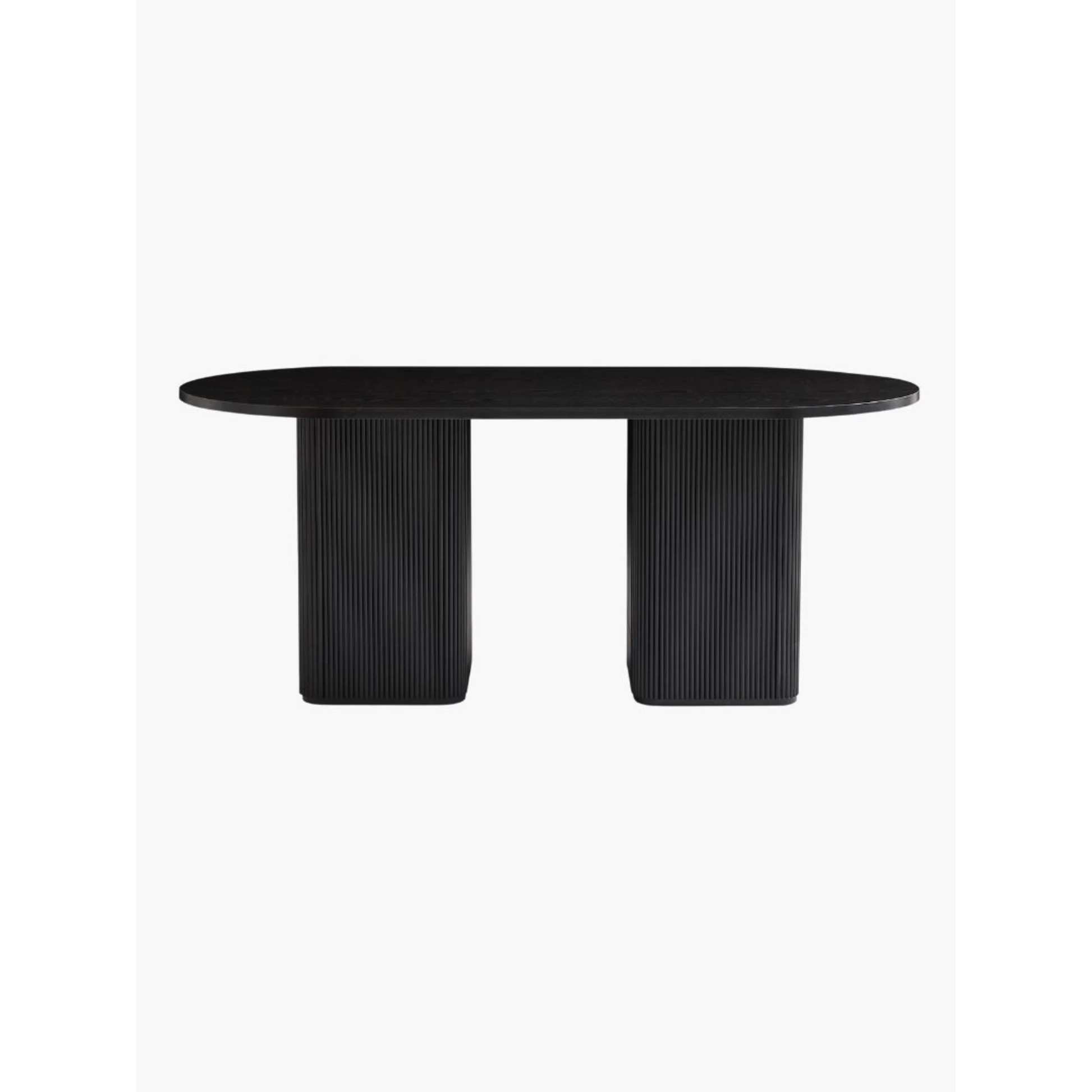 Lifely Tate Ripple Oval Dining Table, Black