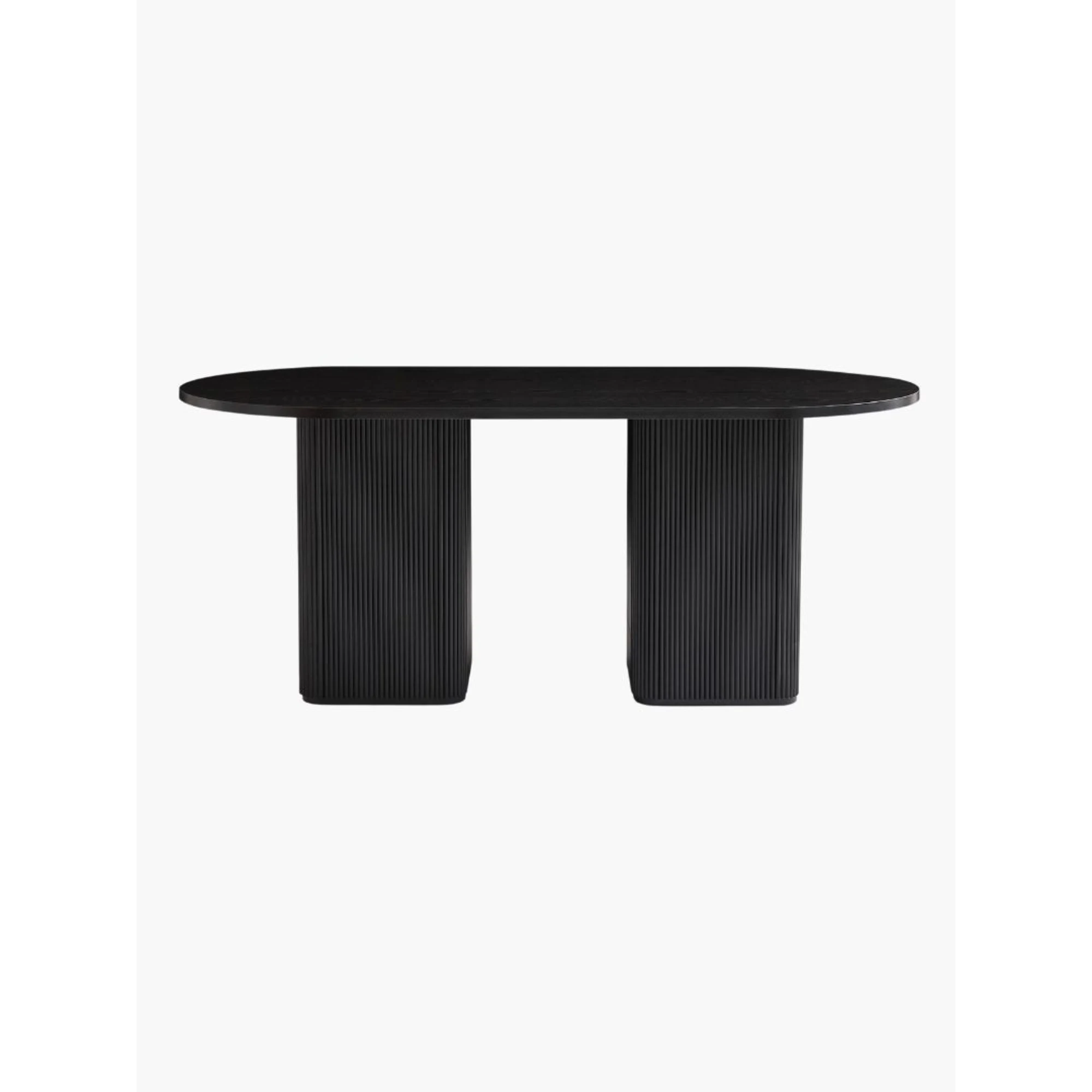 Lifely Tate Ripple Oval Dining Table, Black