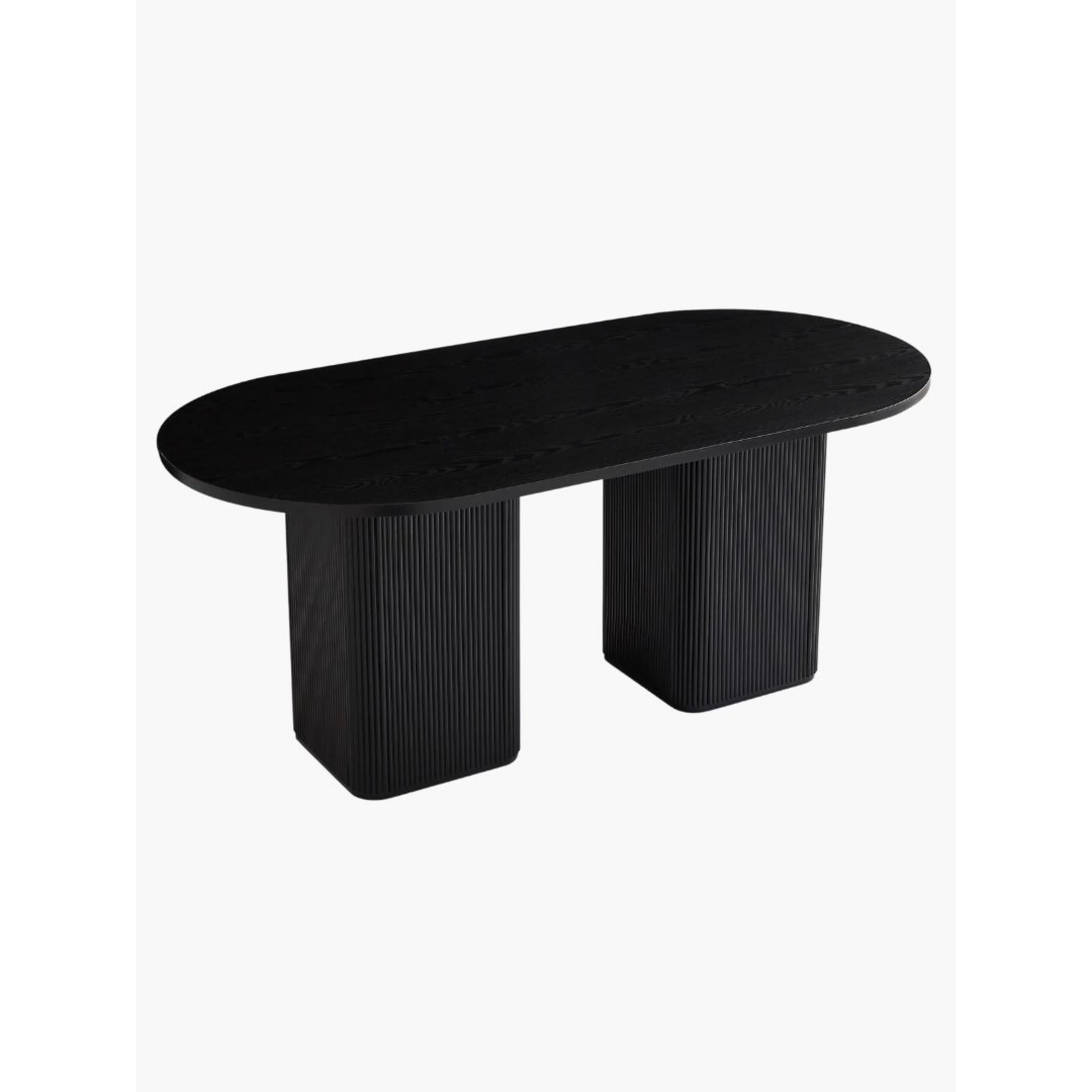 Lifely Tate Ripple Oval Dining Table, Black