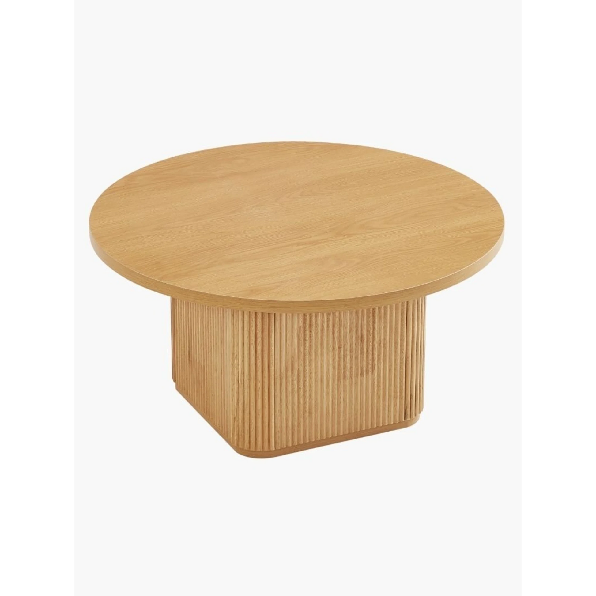 Lifely Tate Ripple Coffee Table, Natural Wood