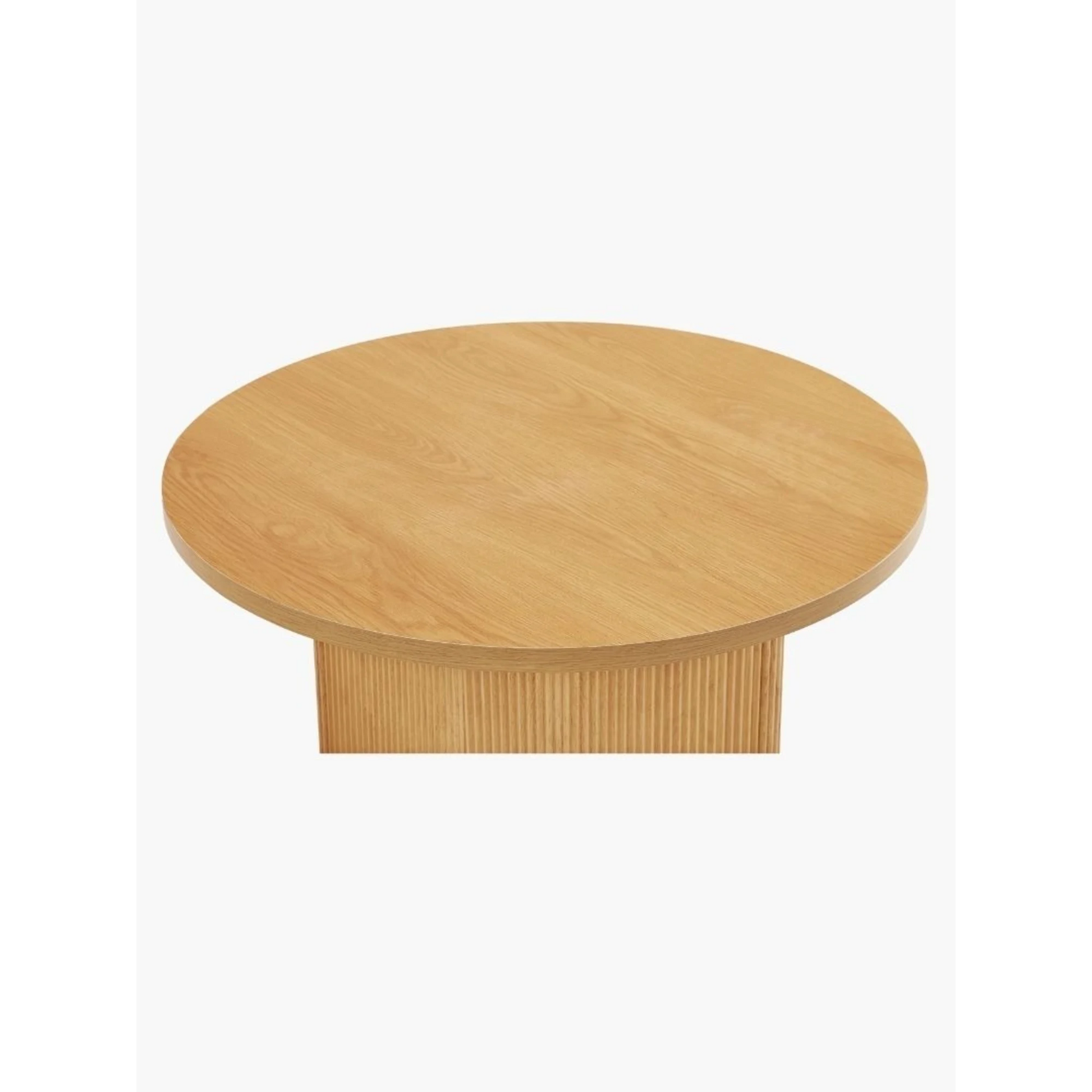Lifely Tate Ripple Coffee Table, Natural Wood