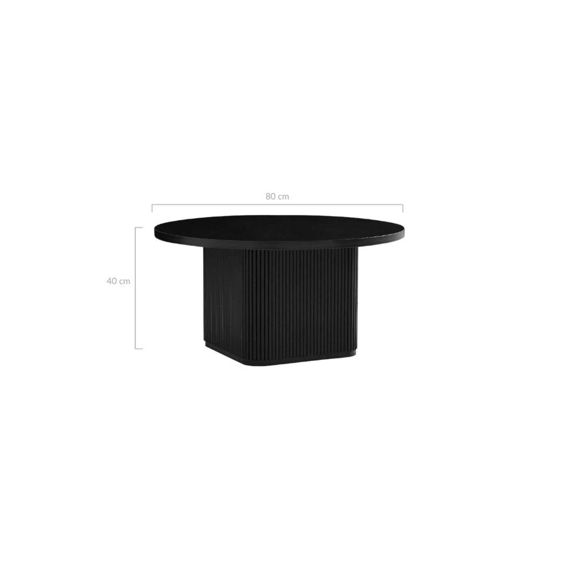 Lifely Tate Ripple Coffee Table, Black