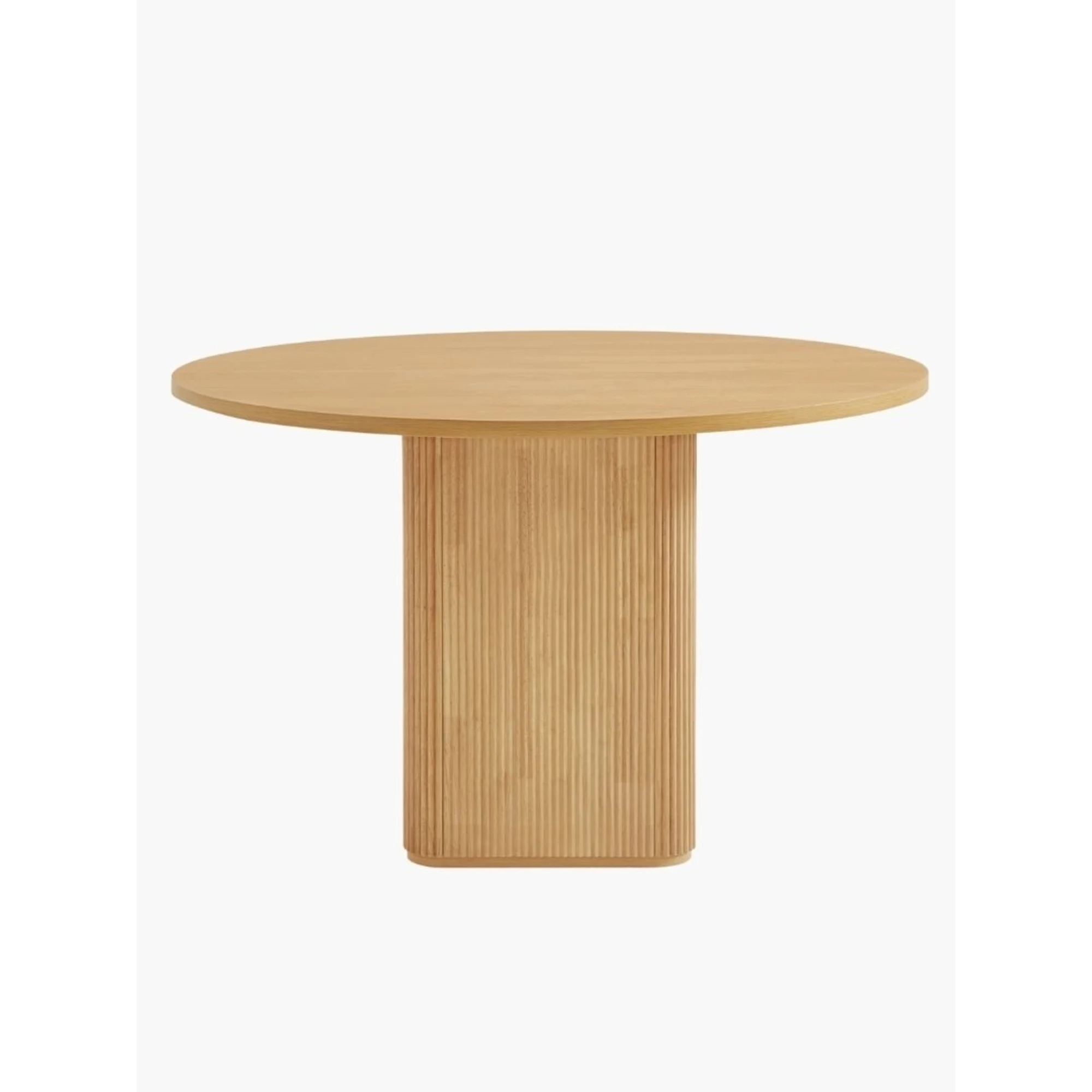 Lifely Tate Ripple Round Dining Table, Natural Wood