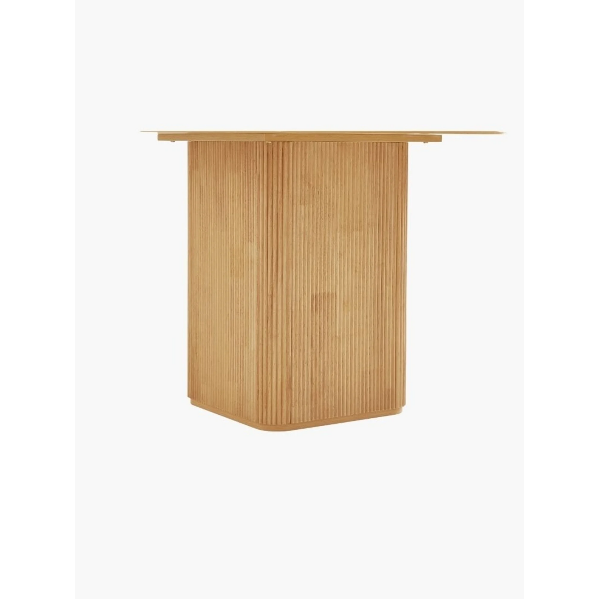 Lifely Tate Ripple Round Dining Table, Natural Wood